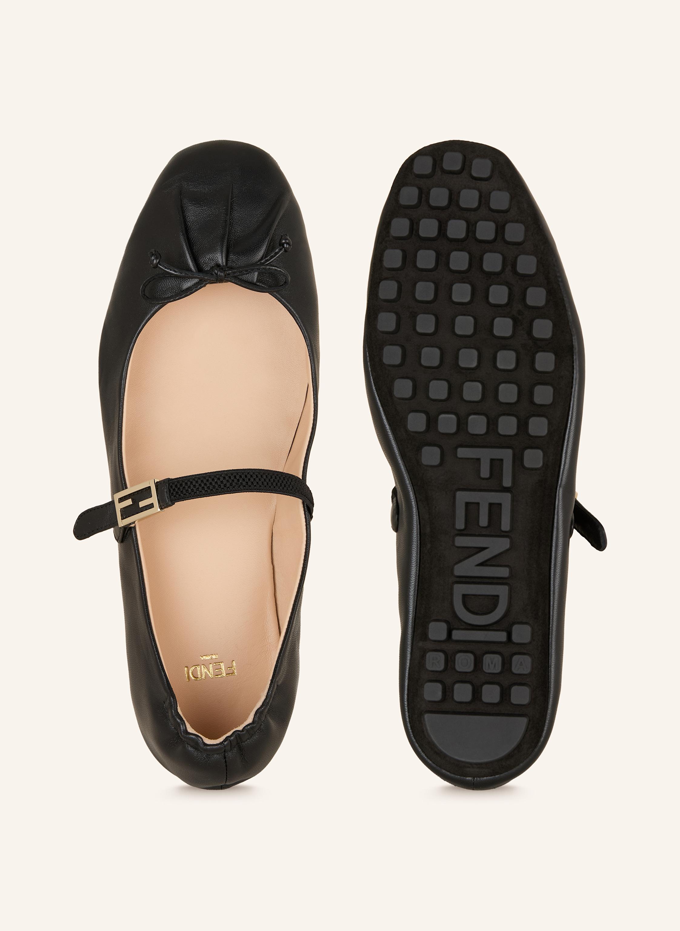 Thumbnail - Fendi Mary-Jane-Ballerinas schwarz