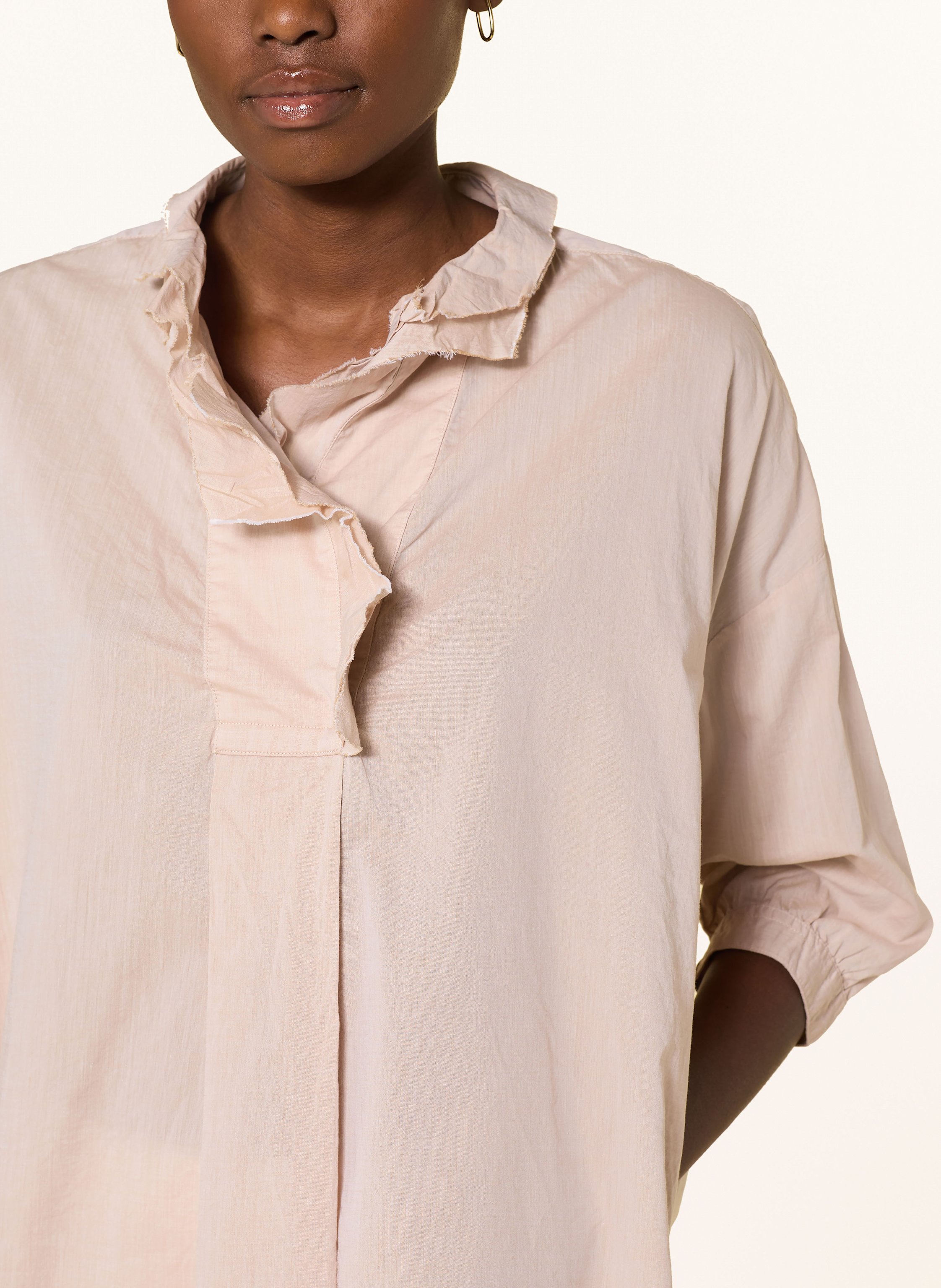 Thumbnail - Lilienfels Bluse Mit 3/4-Arm Und Rüschen beige