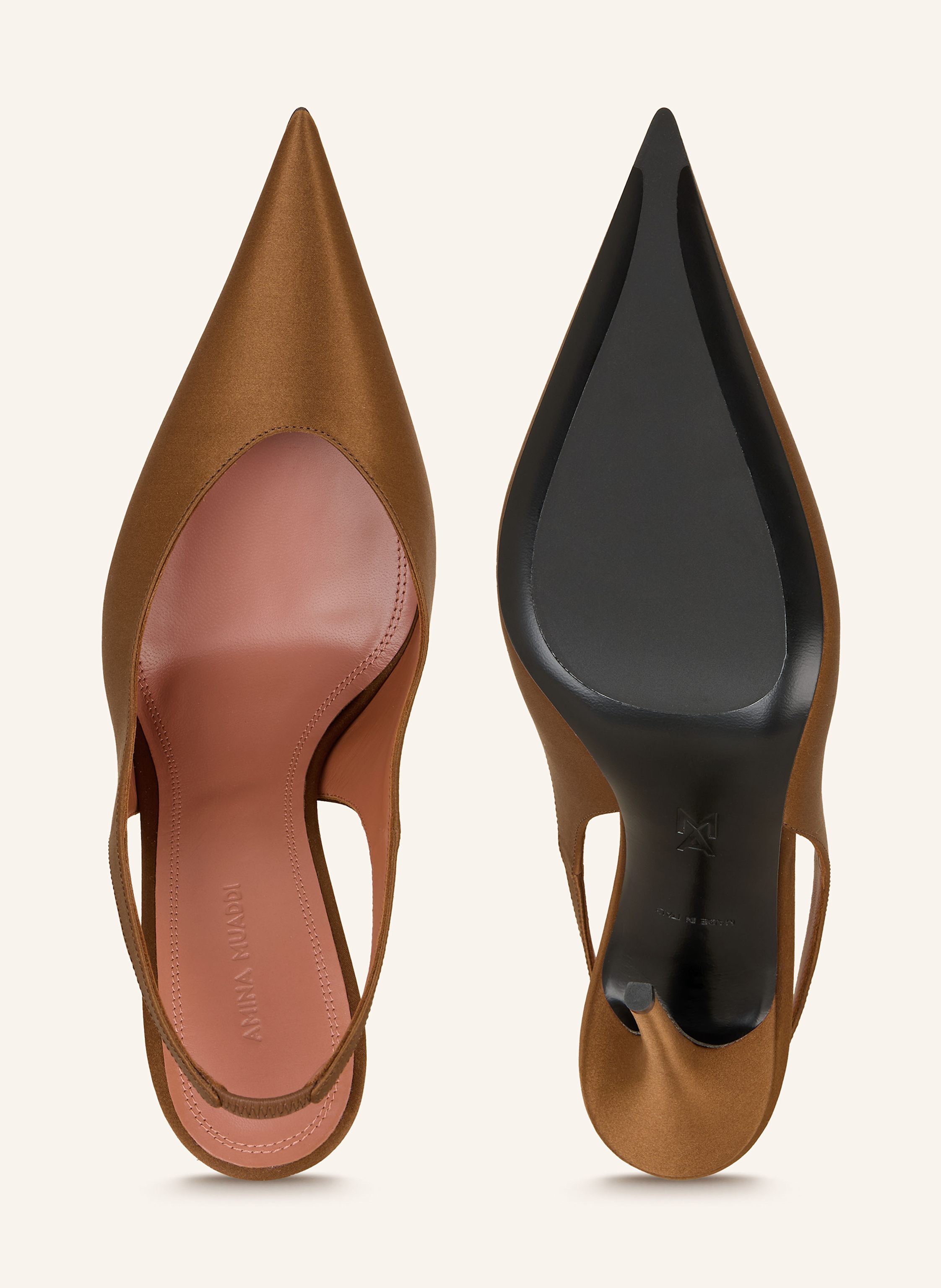 Thumbnail - Amina Muaddi Slingpumps braun