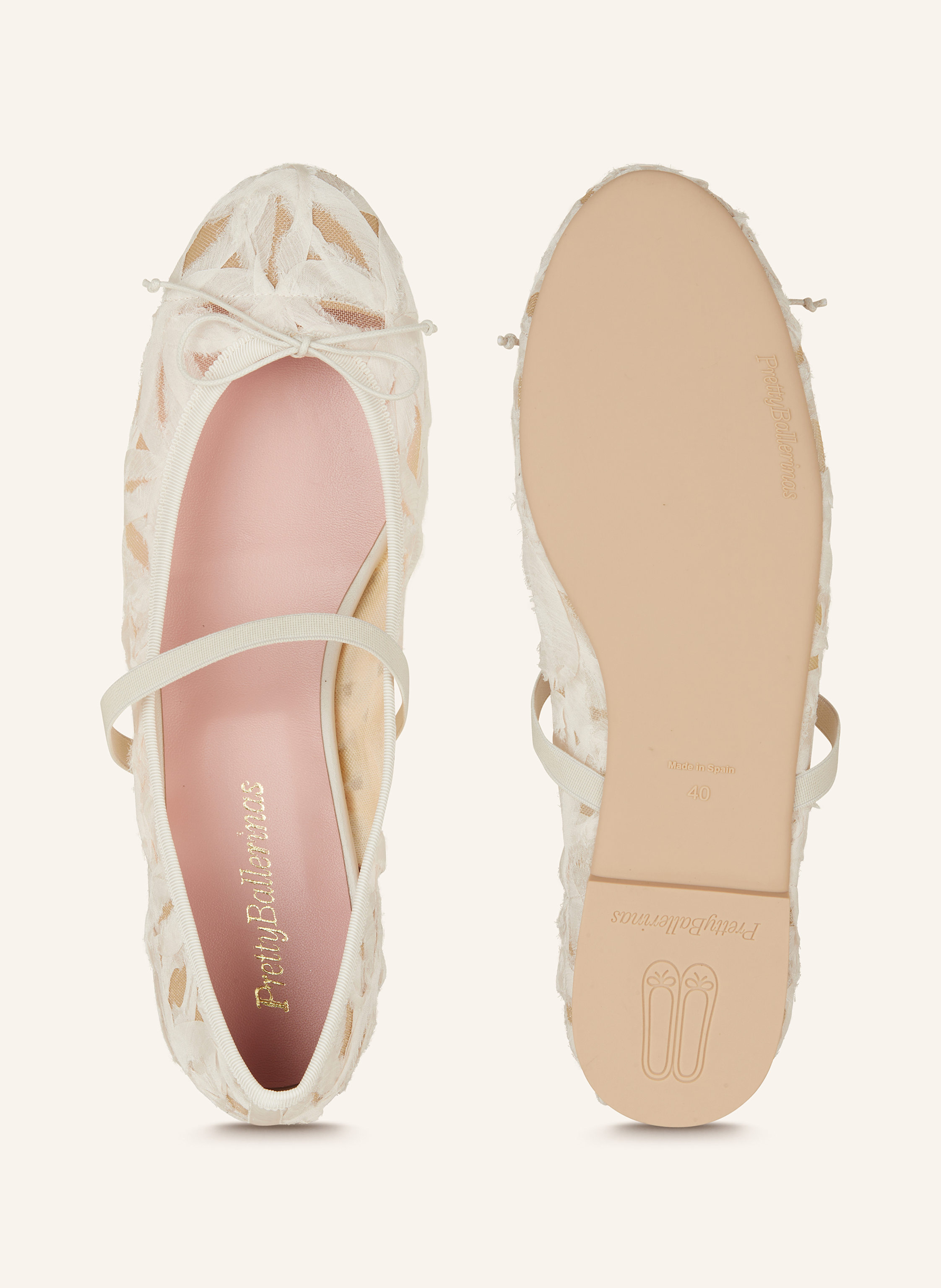 Thumbnail - Pretty Ballerinas Mary-Jane-Ballerinas Perla beige