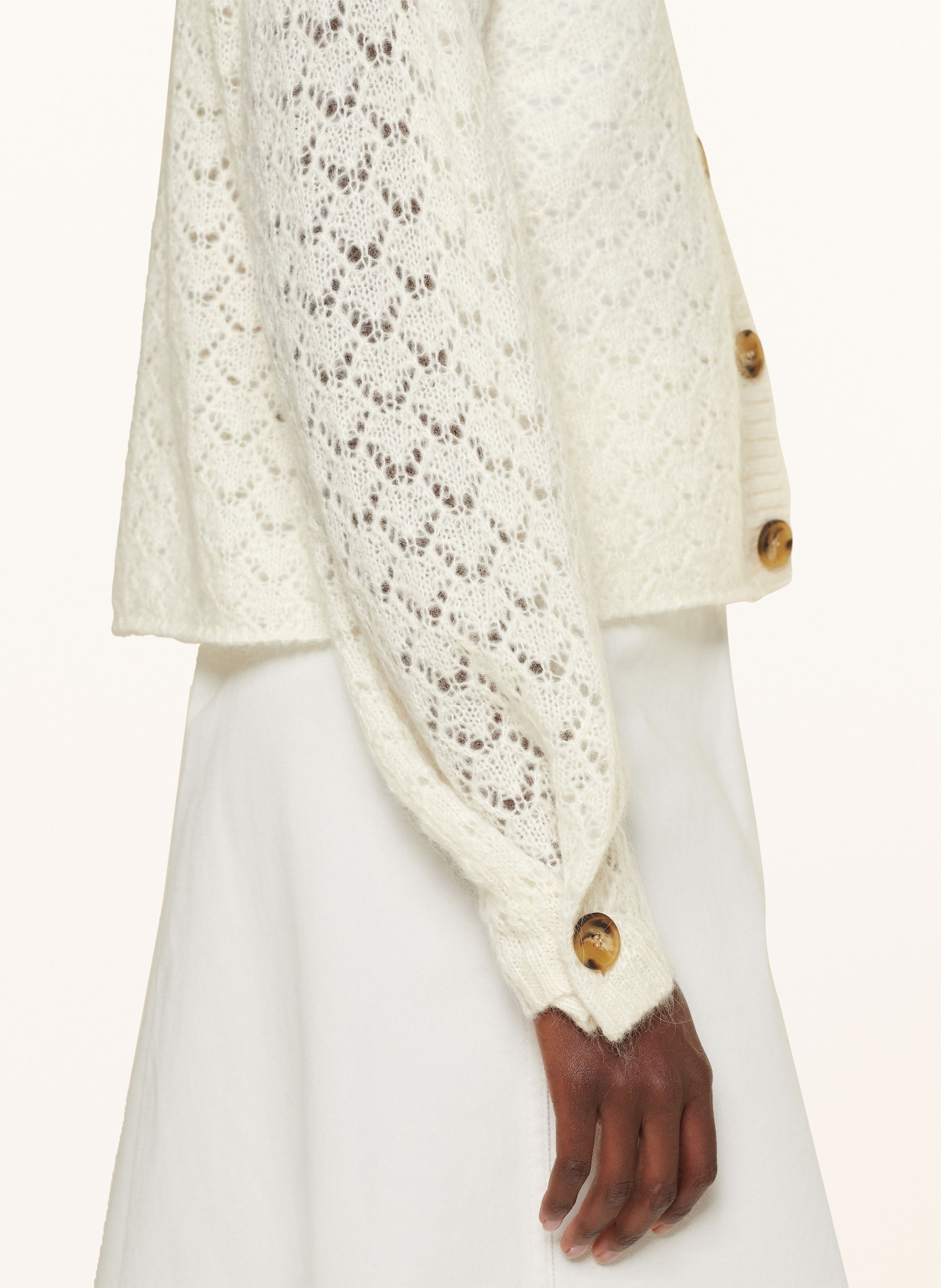 Thumbnail - By Malene Birger Strickjacke Cierrou Mit Mohair weiss