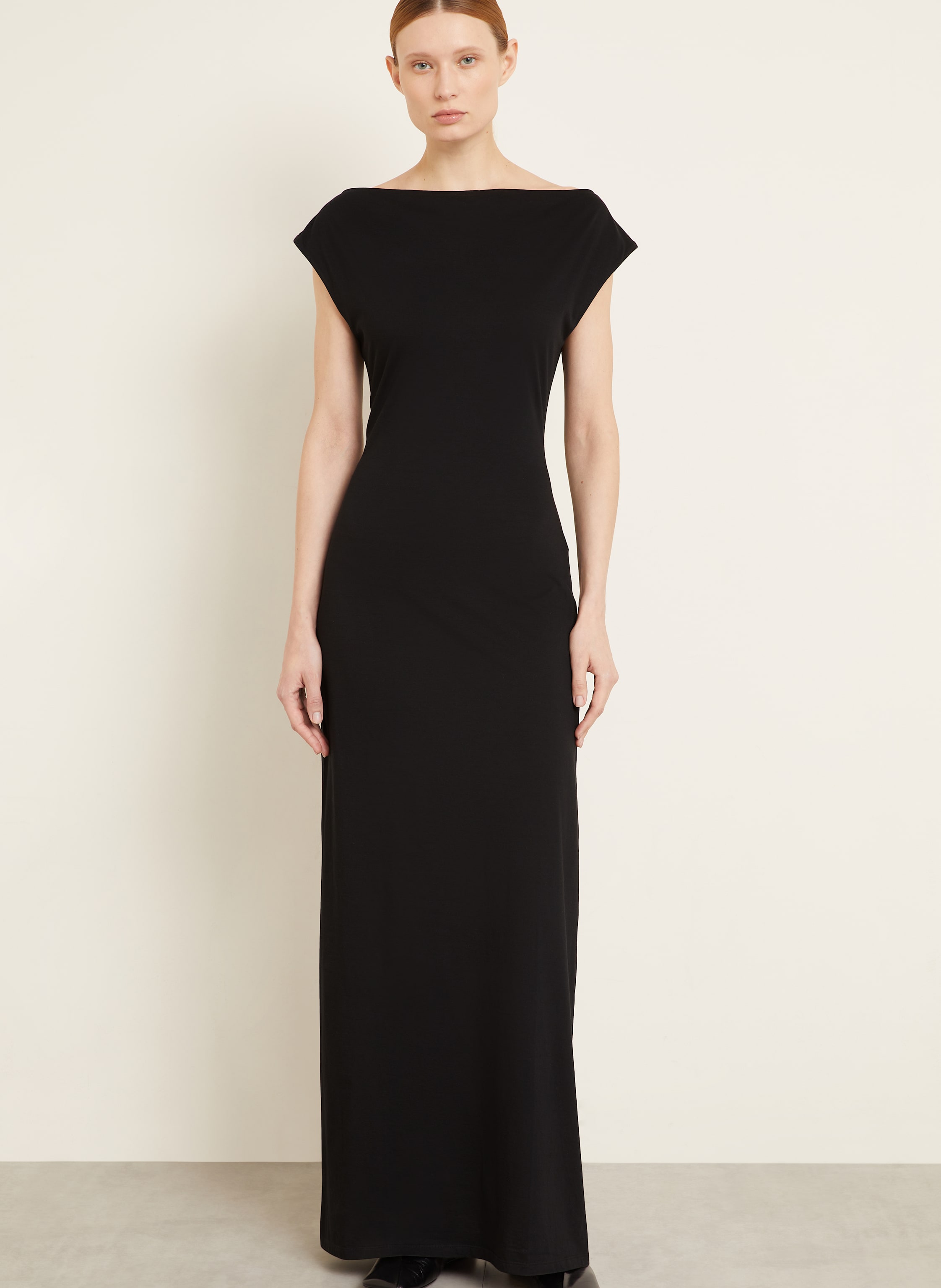 Thumbnail - Gauchere Jerseykleid schwarz