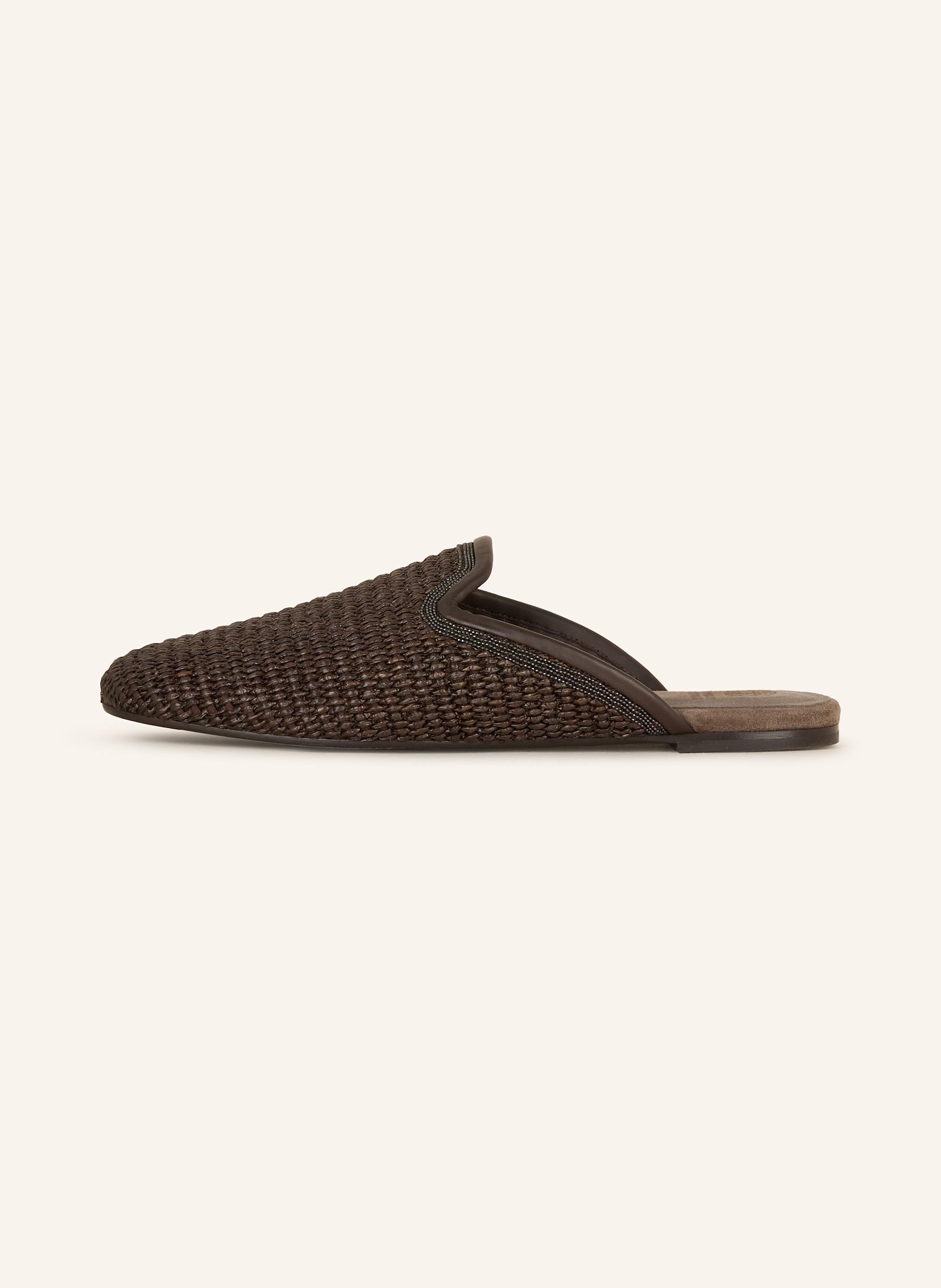 Thumbnail - Brunello Cucinelli Mules Mit Schmucksteinen braun