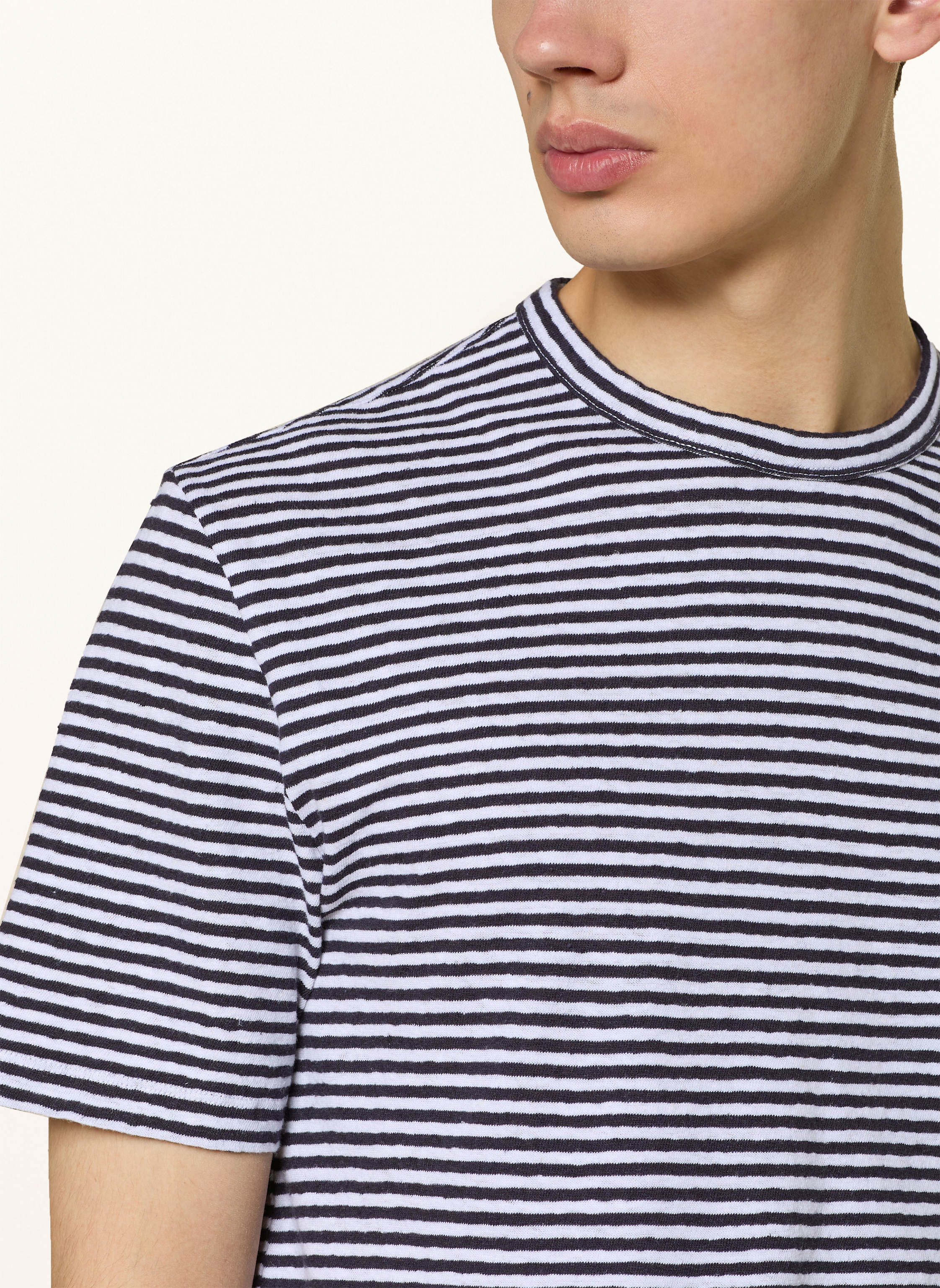 Thumbnail - Officine Générale T-Shirt Mit Leinen blau