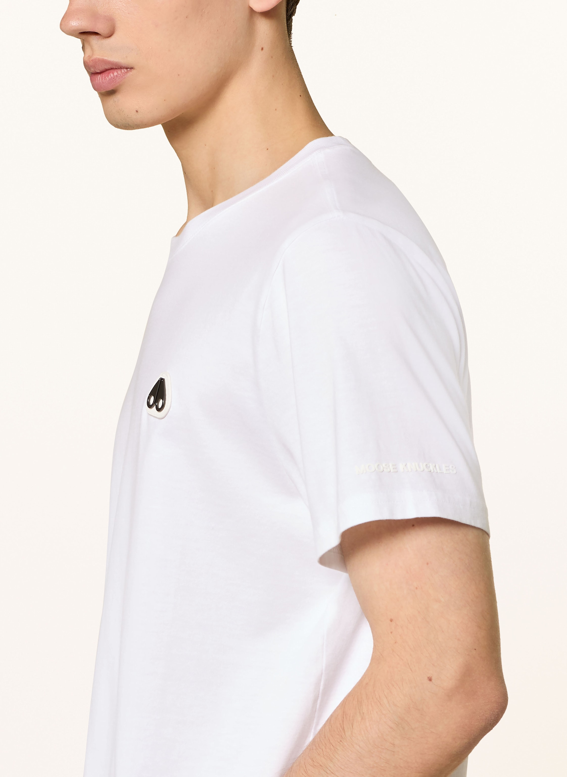 Thumbnail - Moose Knuckles T-Shirt Crescent weiss