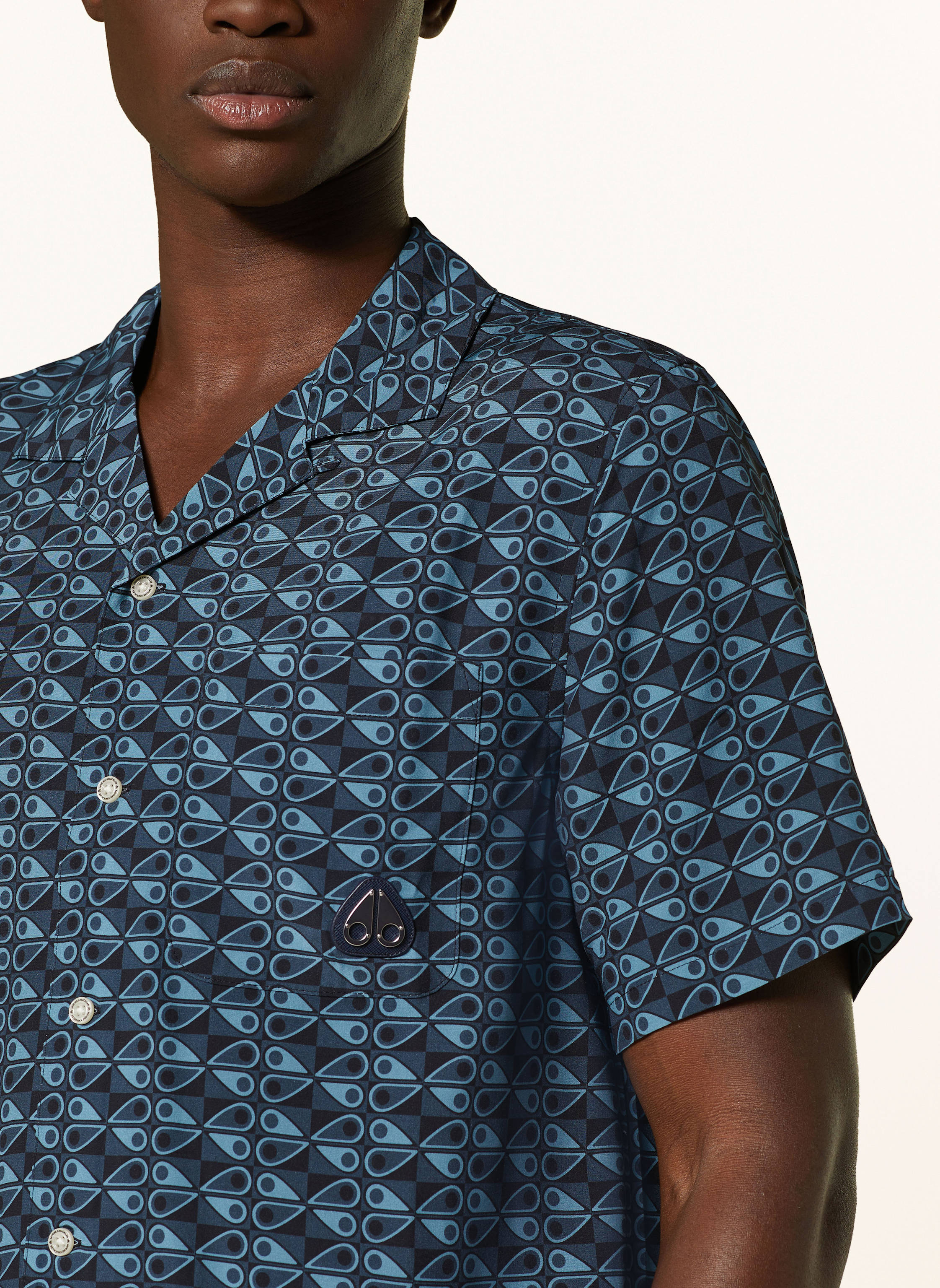 Thumbnail - Moose Knuckles Resorthemd The Bay Regular Fit blau