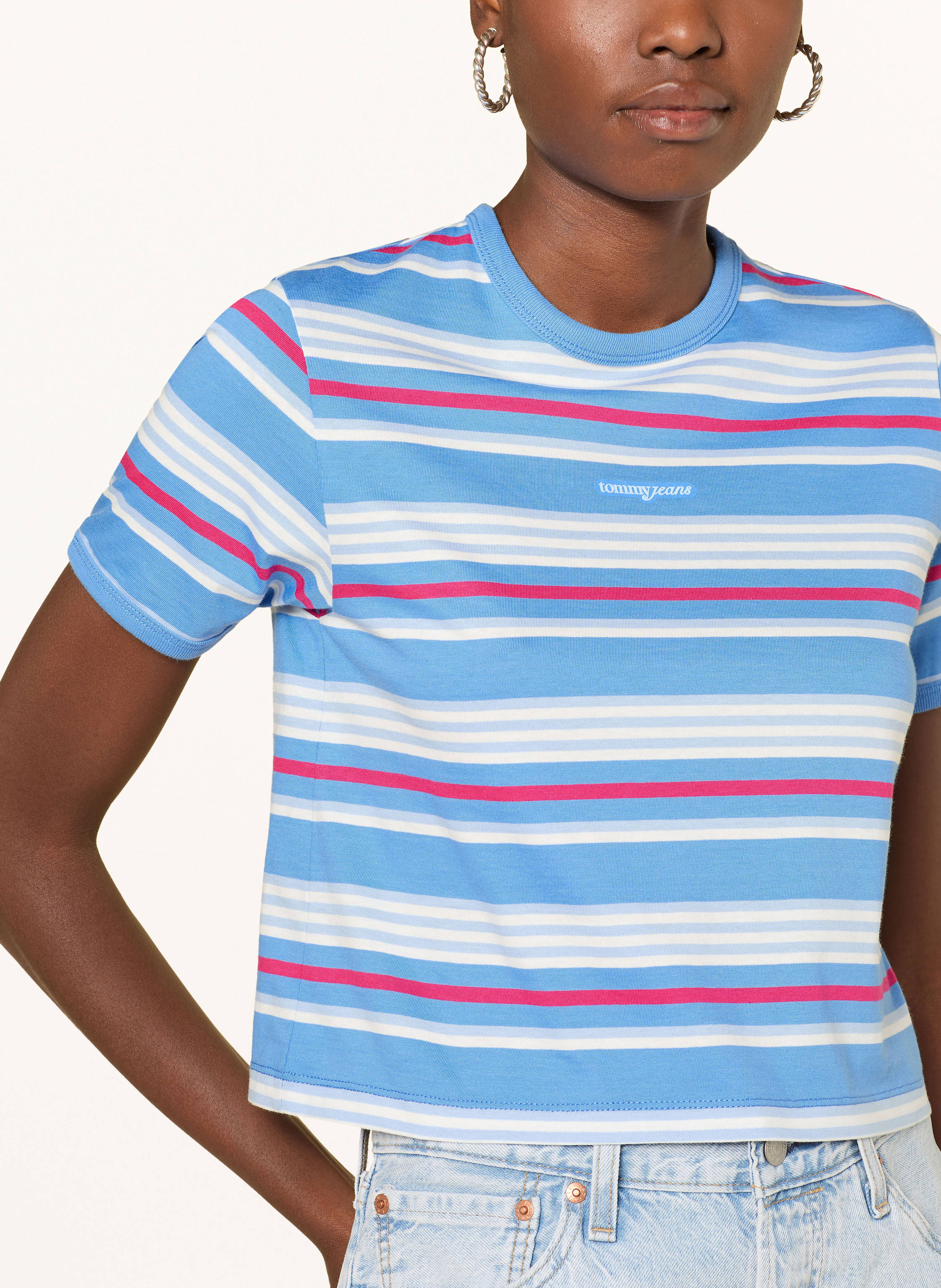 Thumbnail - Tommy Jeans Cropped-Shirt blau