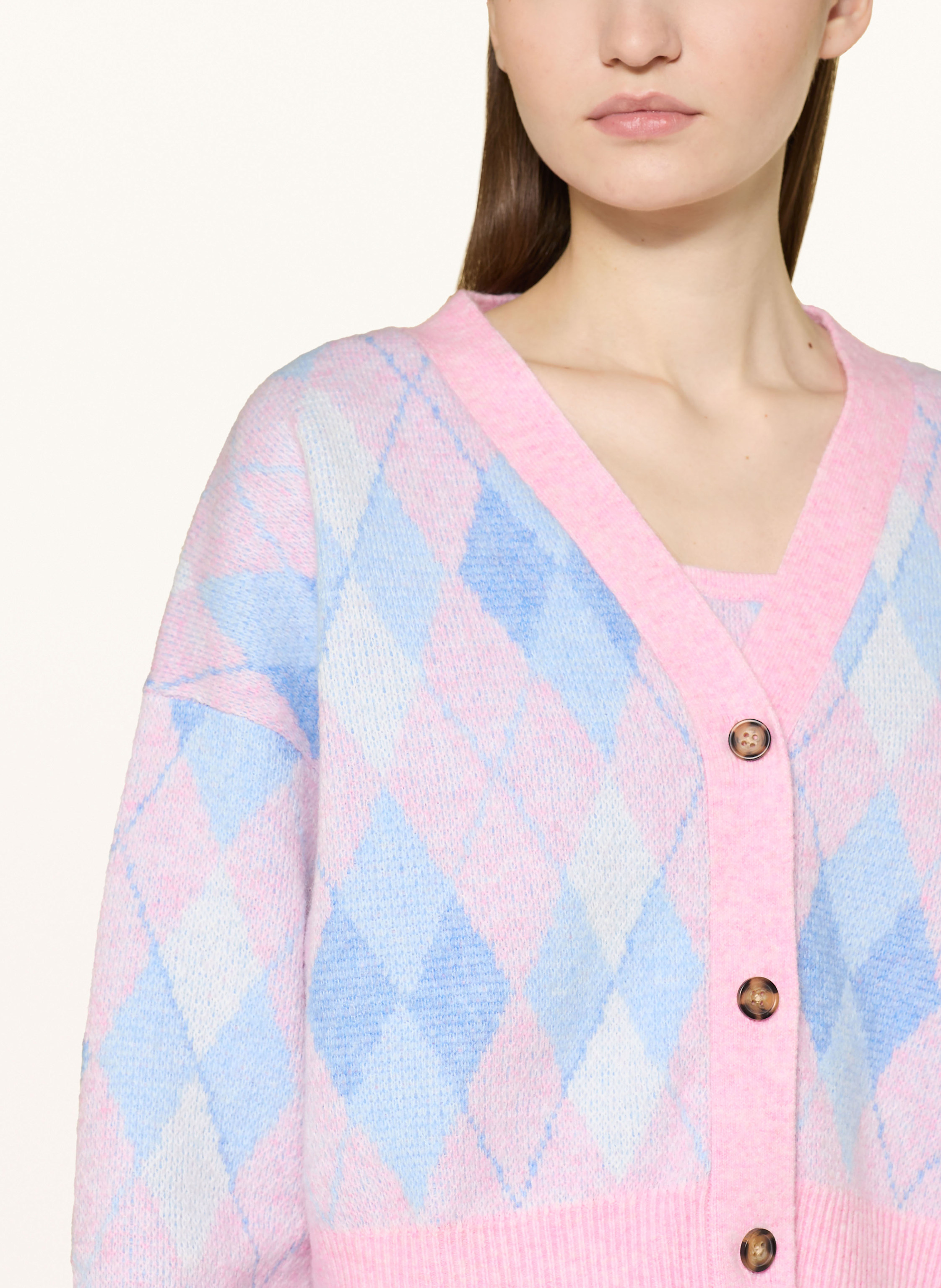 Thumbnail - Tommy Jeans Cropped-Strickjacke rosa