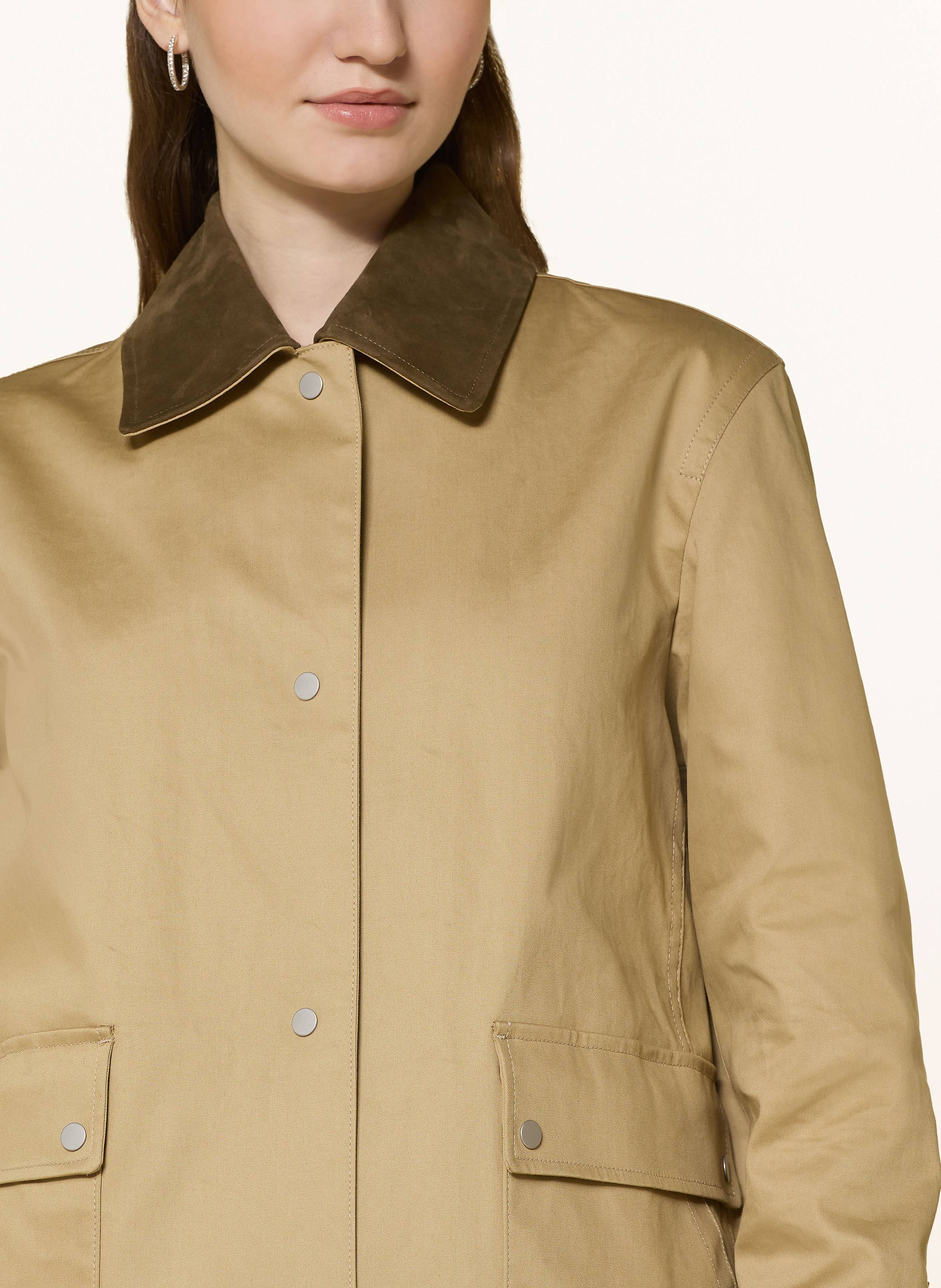 Thumbnail - Vince Jacke Mit Leder beige