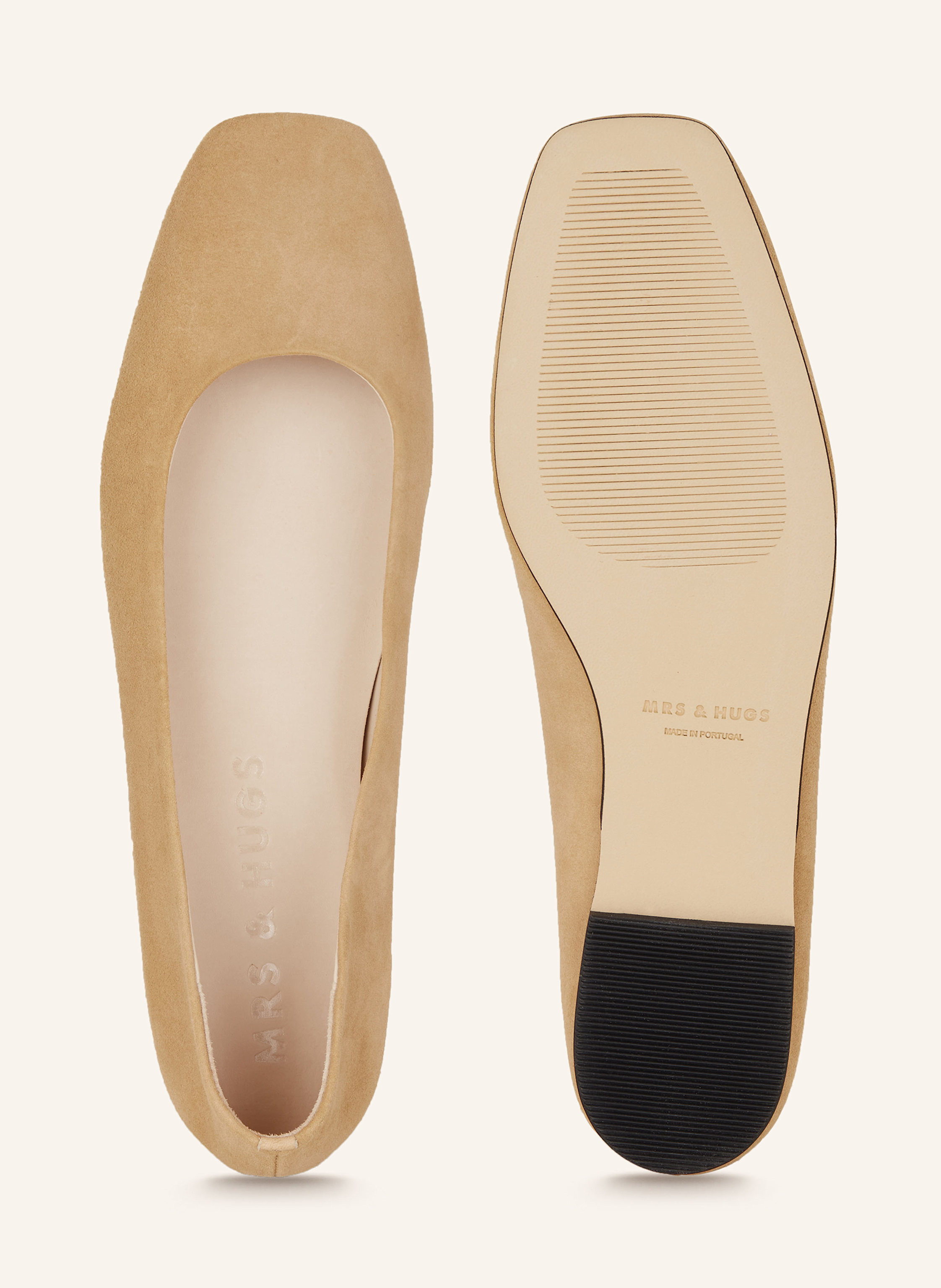 Thumbnail - Mrs & Hugs Ballerinas beige