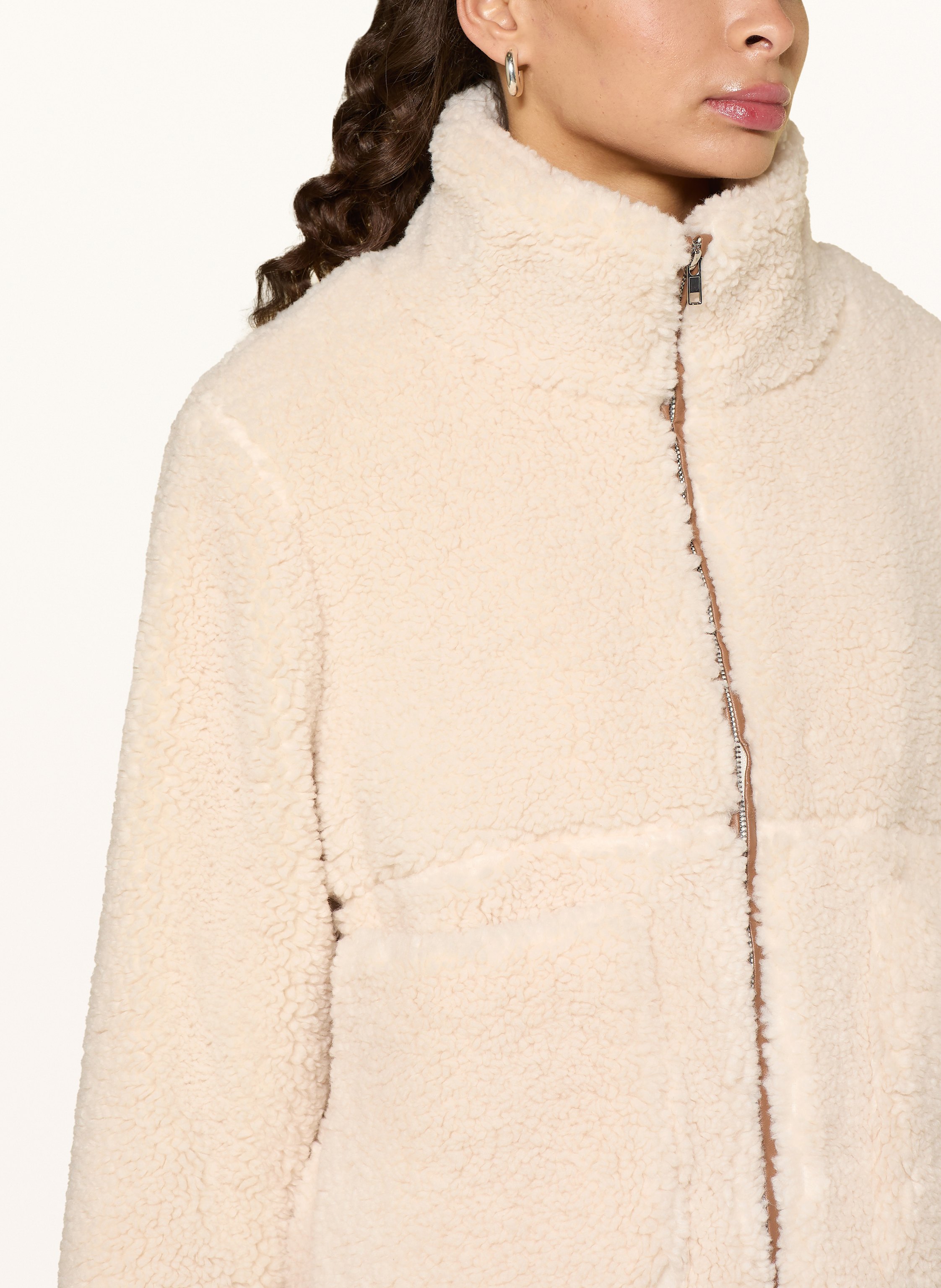 Thumbnail - Neo Noir Teddyfell-Jacke Effa weiss