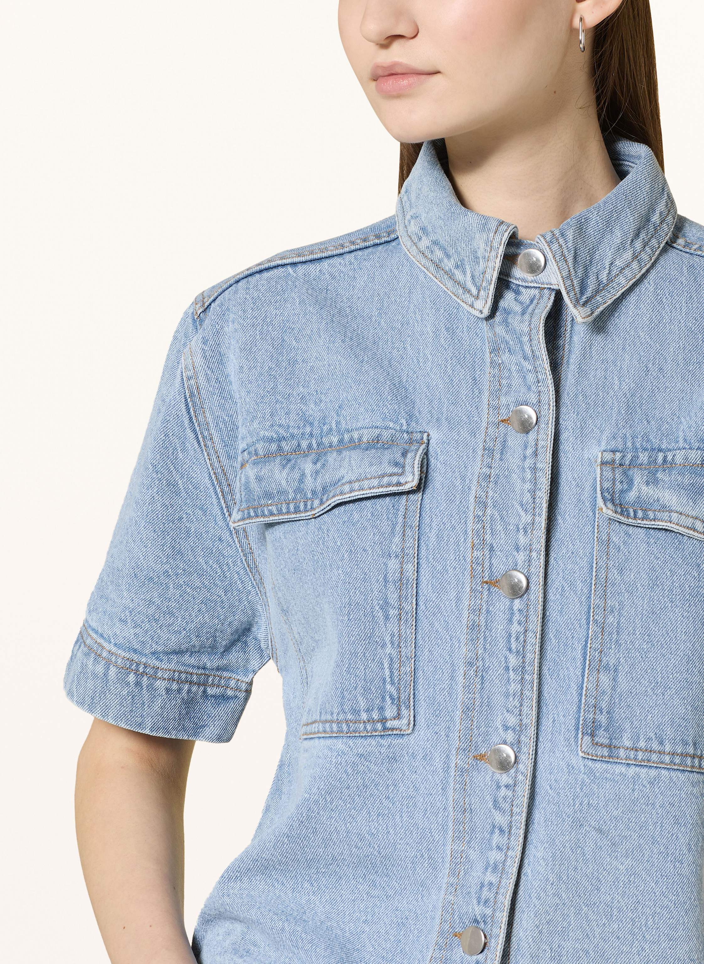 Thumbnail - Neo Noir Jeansbluse Tiki blau