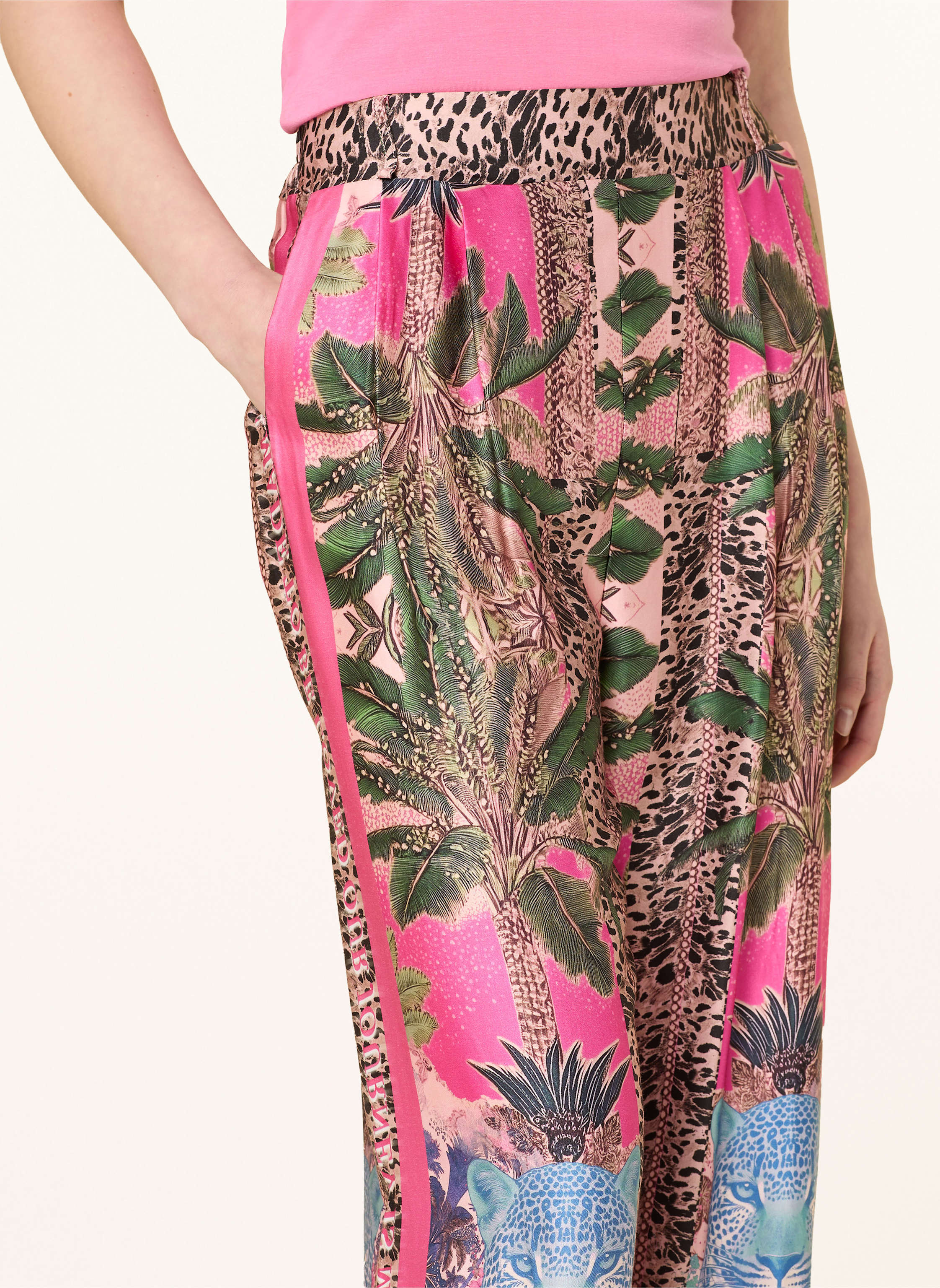 Thumbnail - Miss Goodlife 7/8-Hose Aus Satin pink