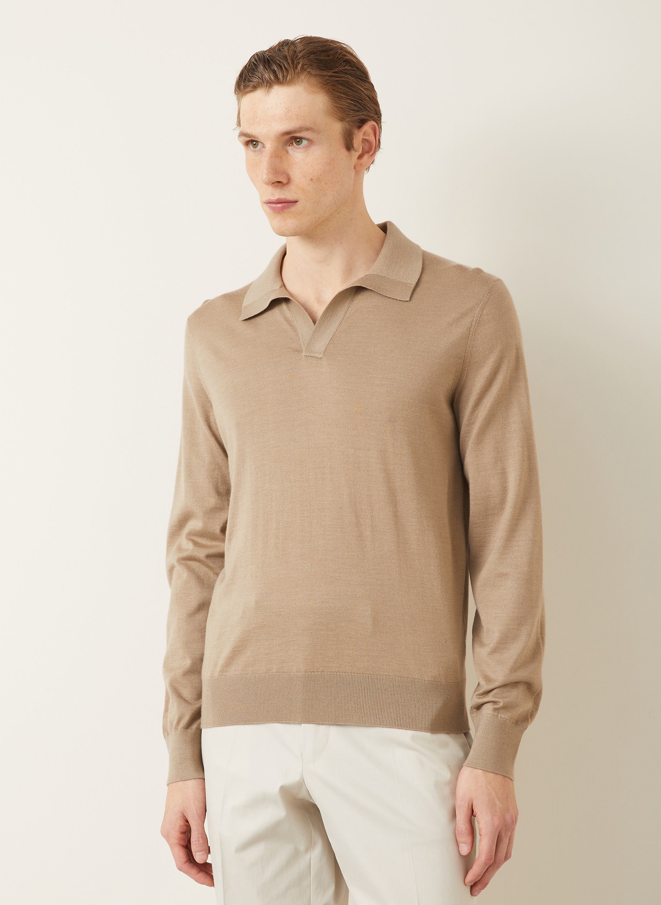 Thumbnail - Zegna Cashmere-Pullover Mit Seide beige