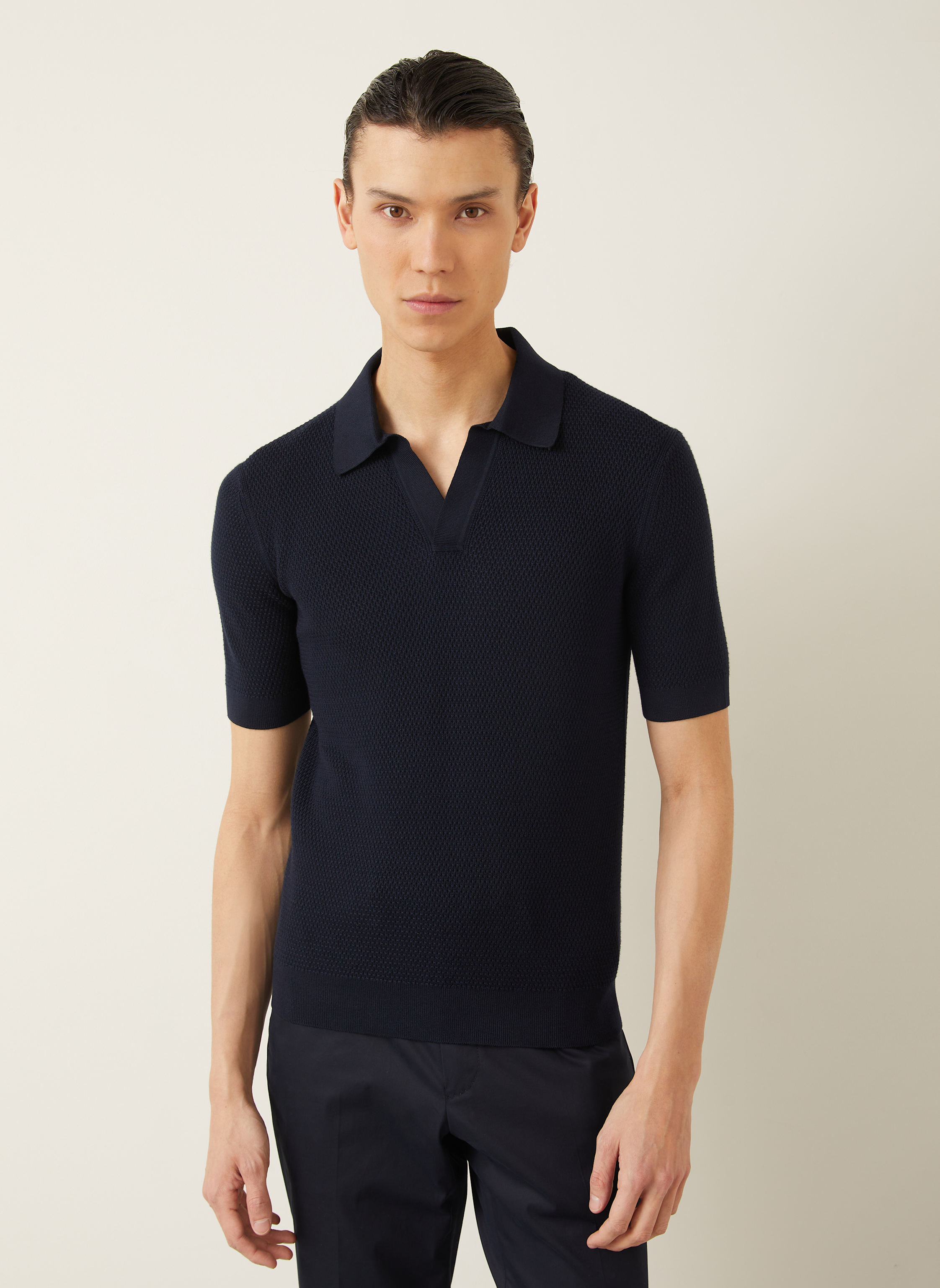 Thumbnail - Zegna Strick-Poloshirt blau