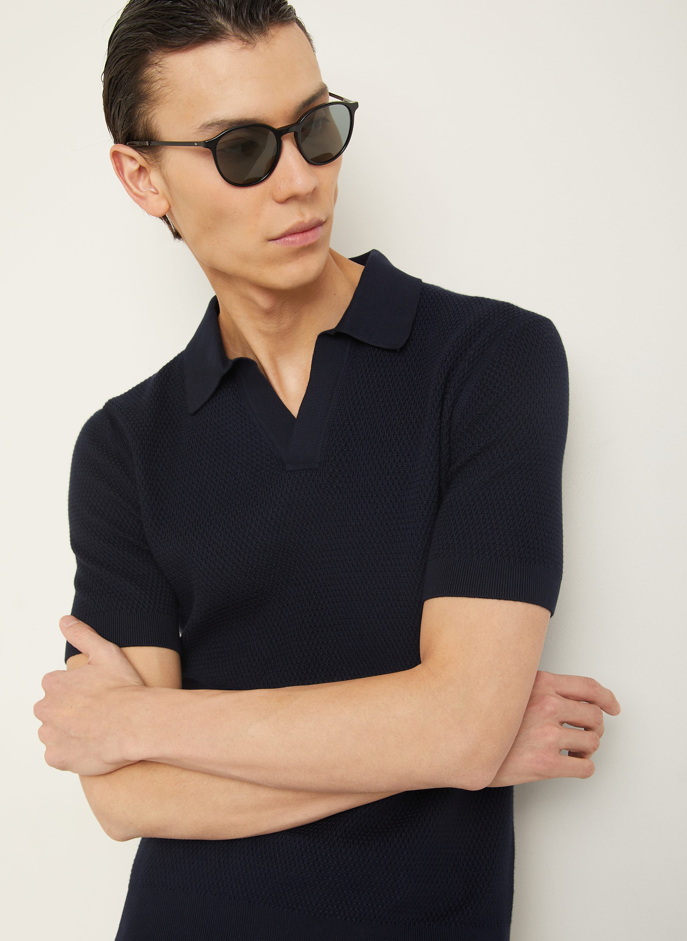 Thumbnail - Zegna Strick-Poloshirt blau