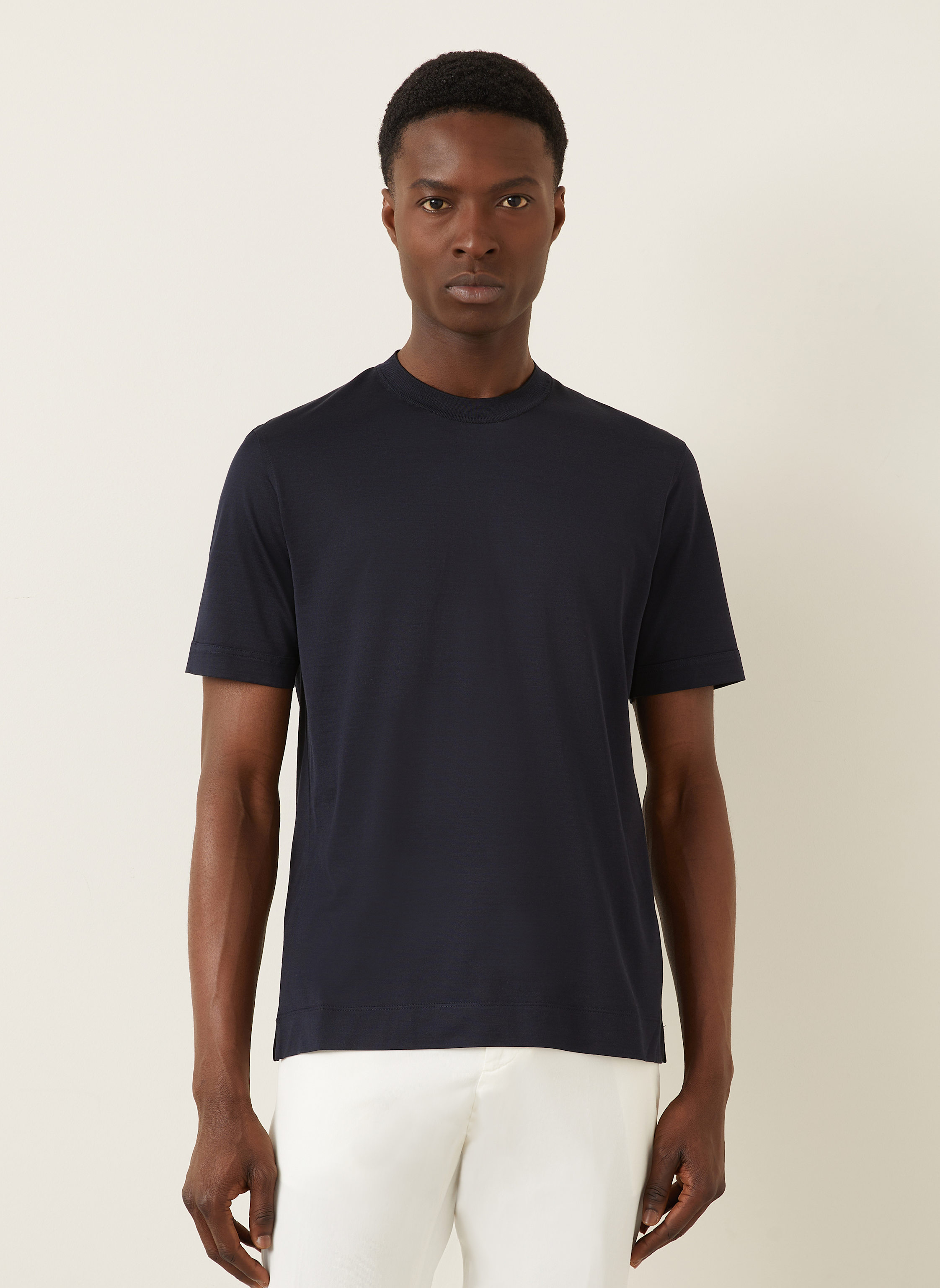 Thumbnail - Zegna T-Shirt Mit Seide blau