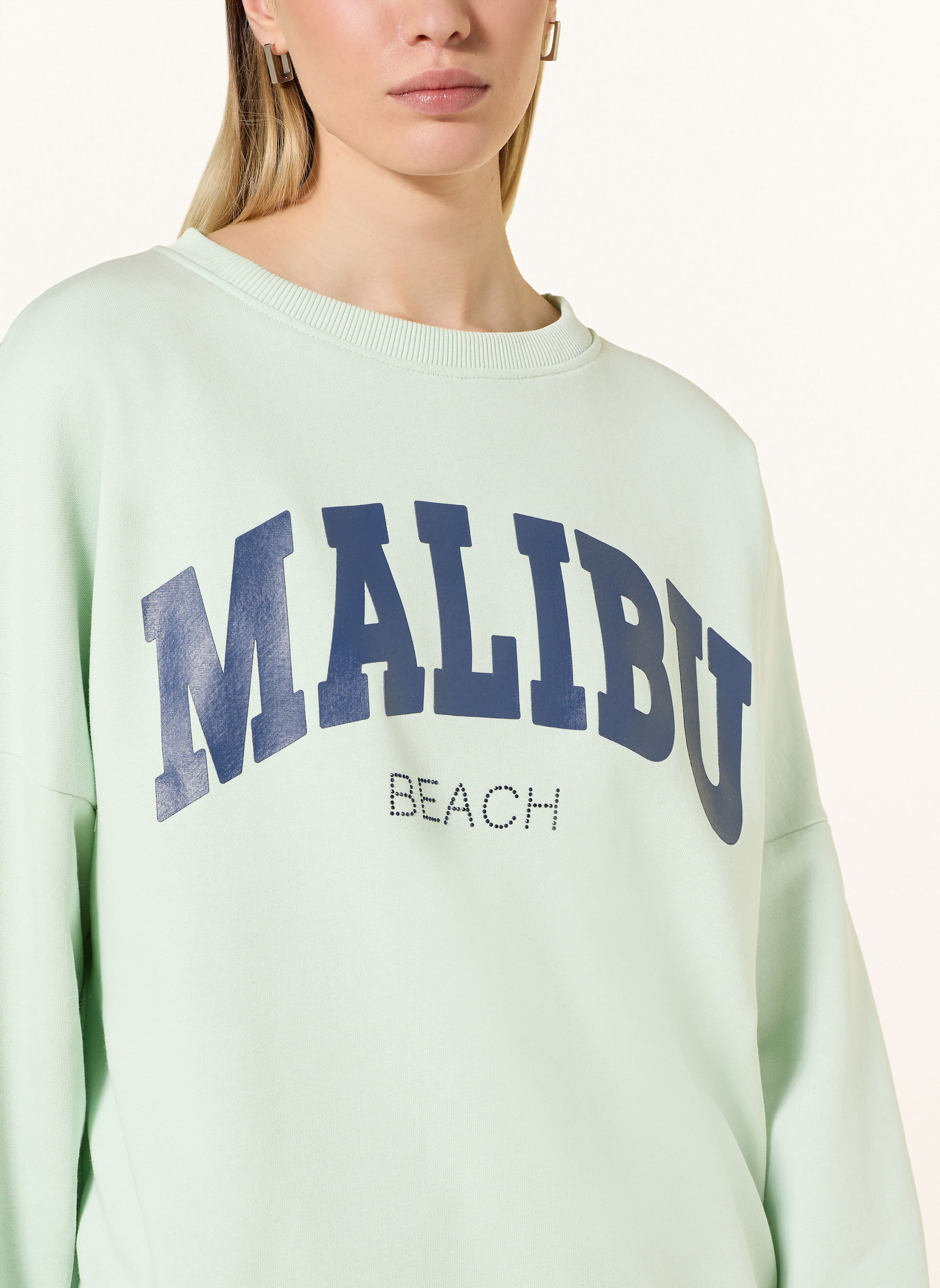 Thumbnail - Miss Goodlife Sweatshirt Mit Schmucksteinen gruen