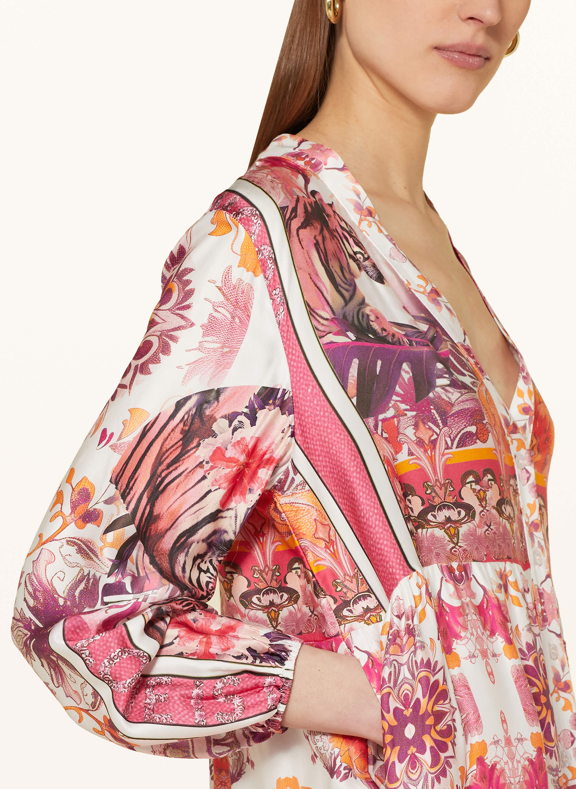 Thumbnail - Miss Goodlife Satinkleid orange