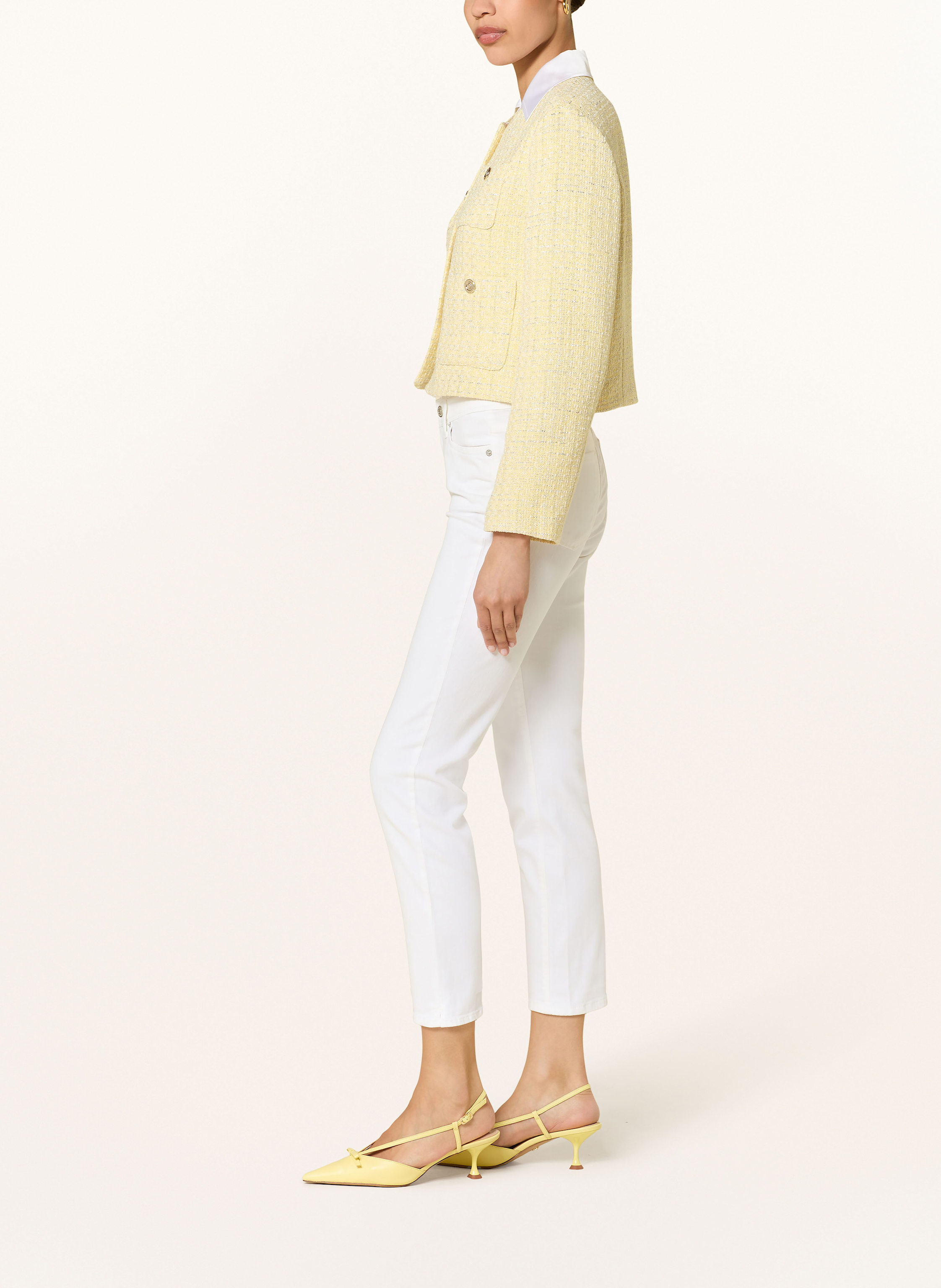 Thumbnail - Cambio Cropped Jeans Piper weiss