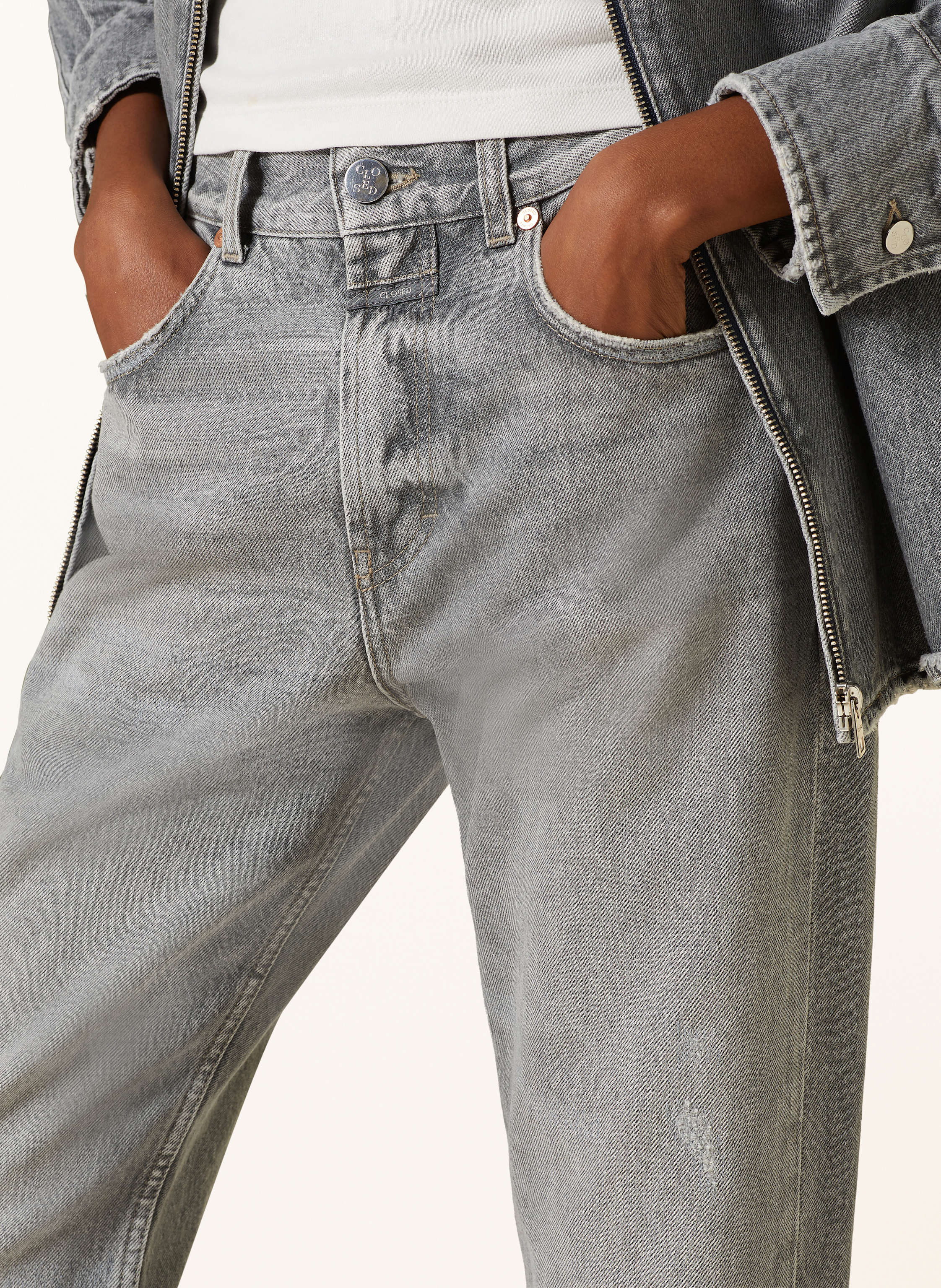 Thumbnail - Closed Destroyed Jeans Jonta grau