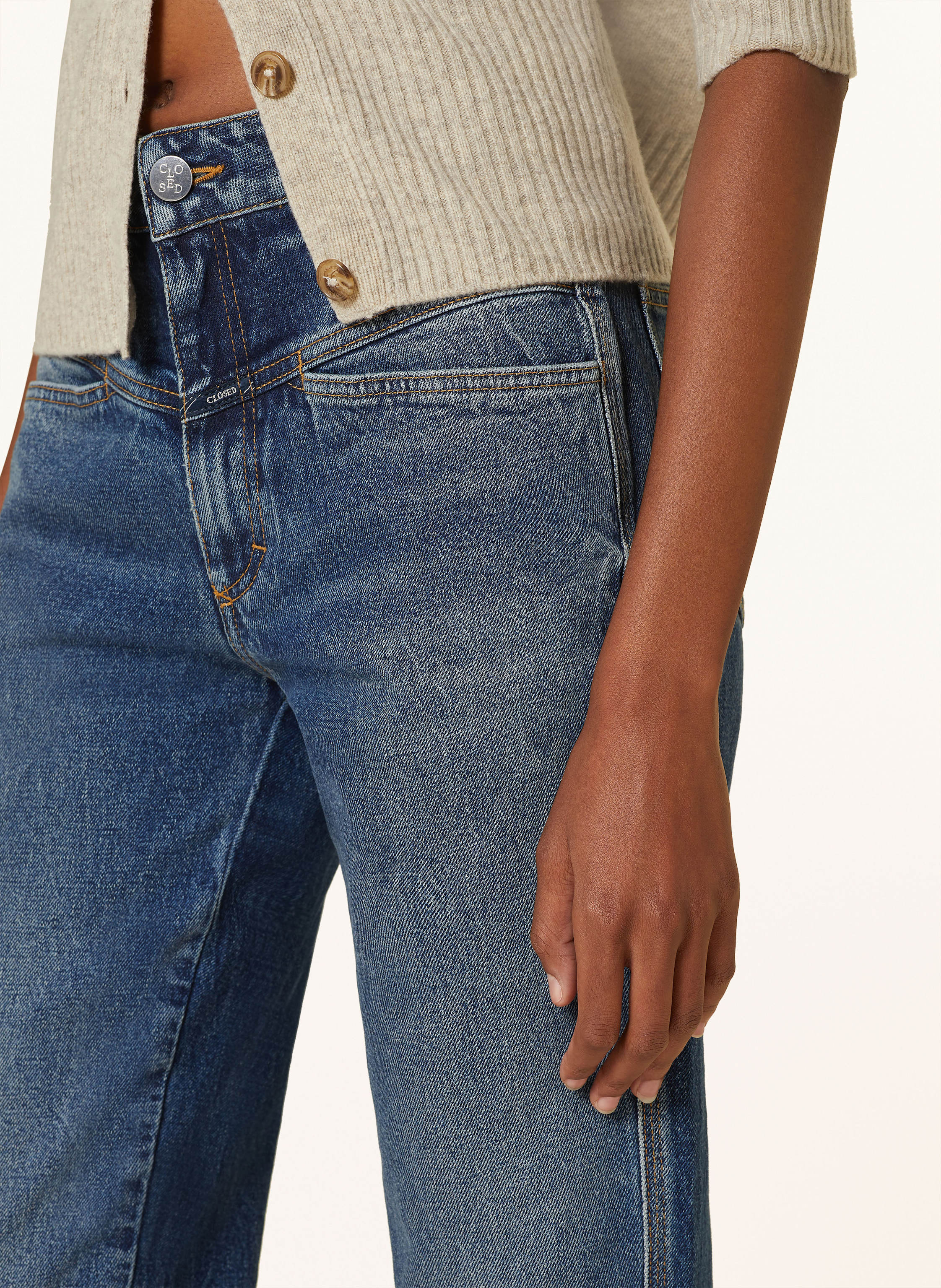 Thumbnail - Closed Cropped Jeans Pedal Pusher blau
