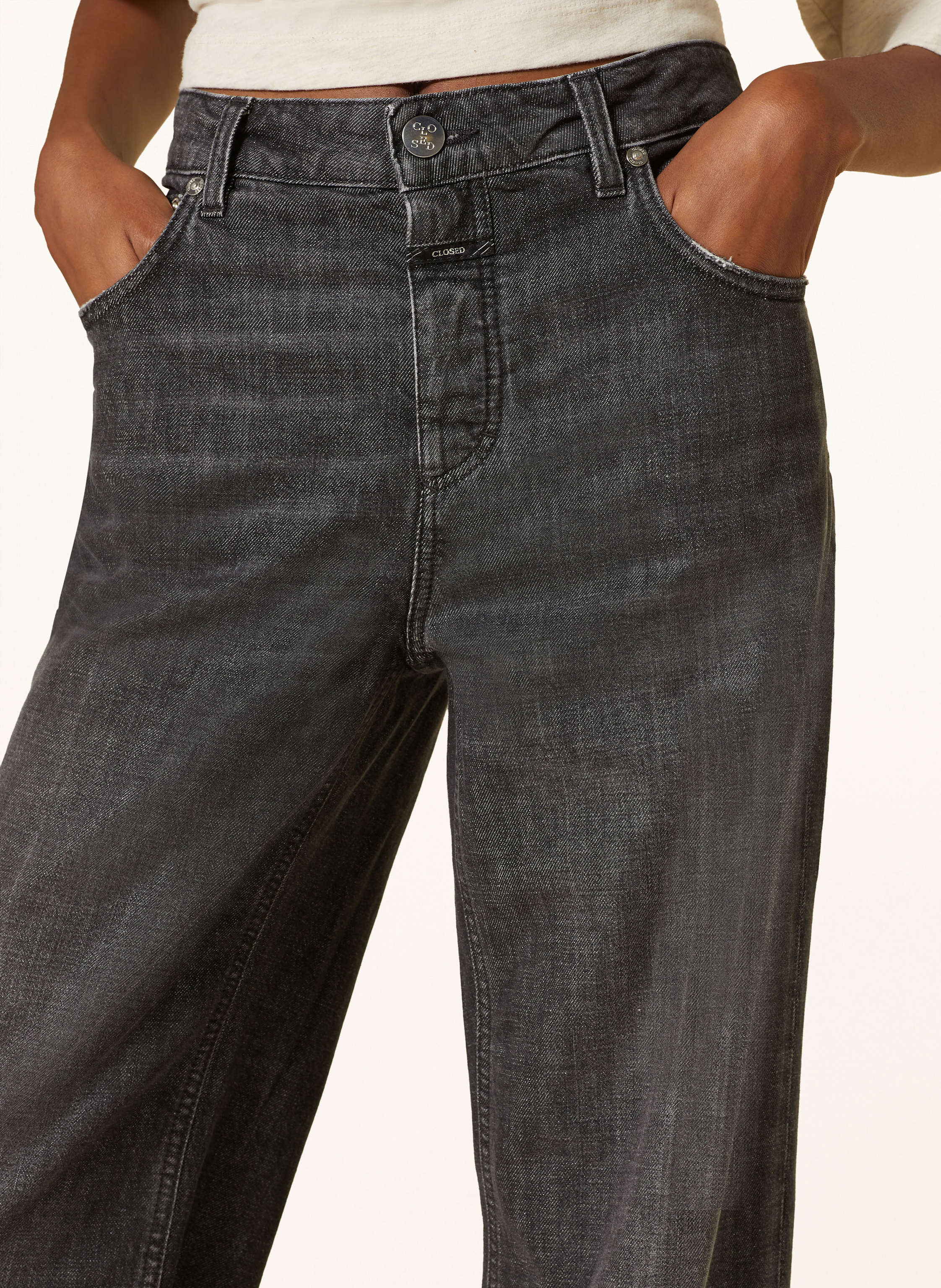 Thumbnail - Closed Wide Leg Jeans Gillan schwarz