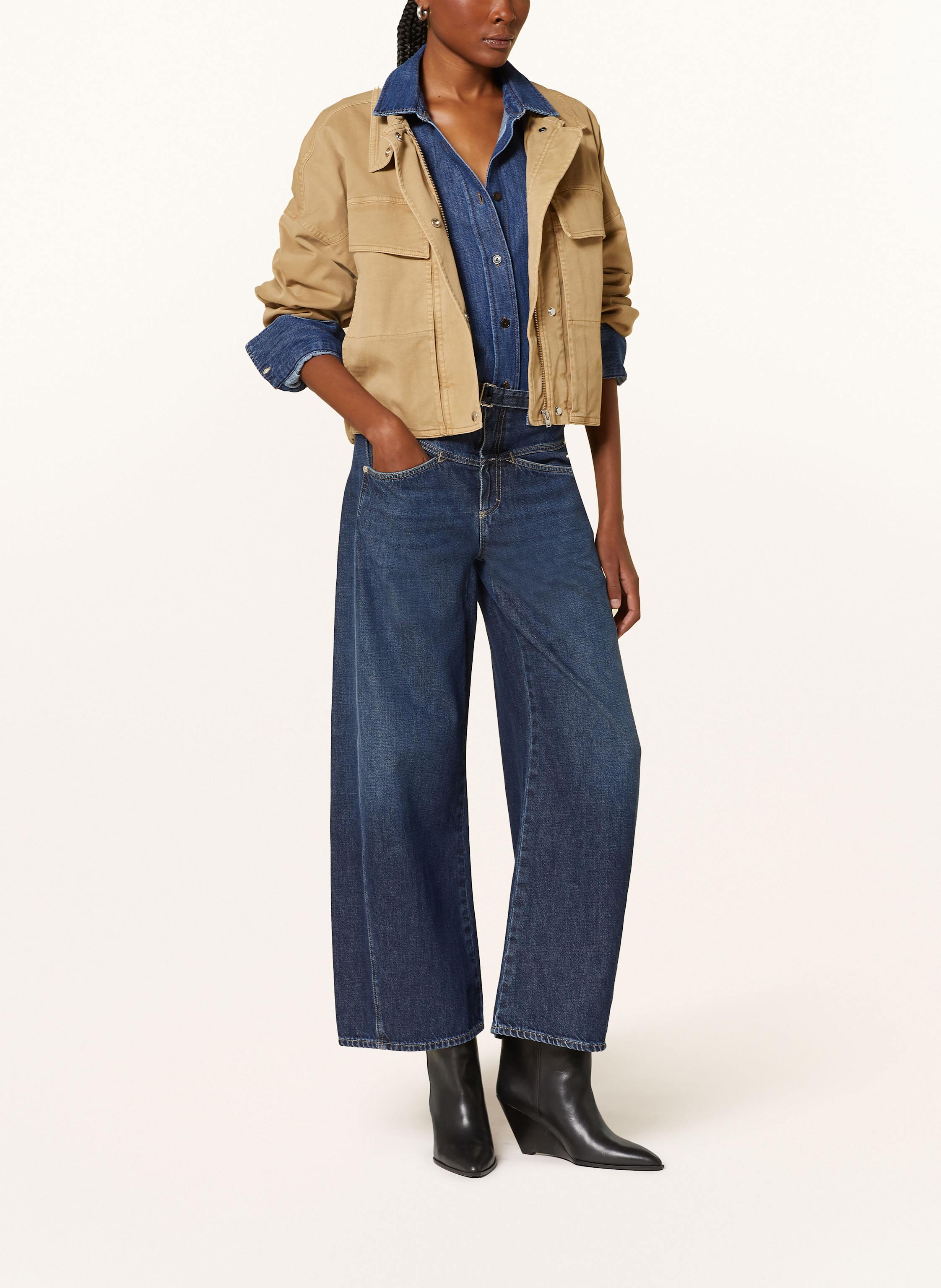 Thumbnail - Closed Hemdbluse In Jeansoptik Mit Cut-Out blau