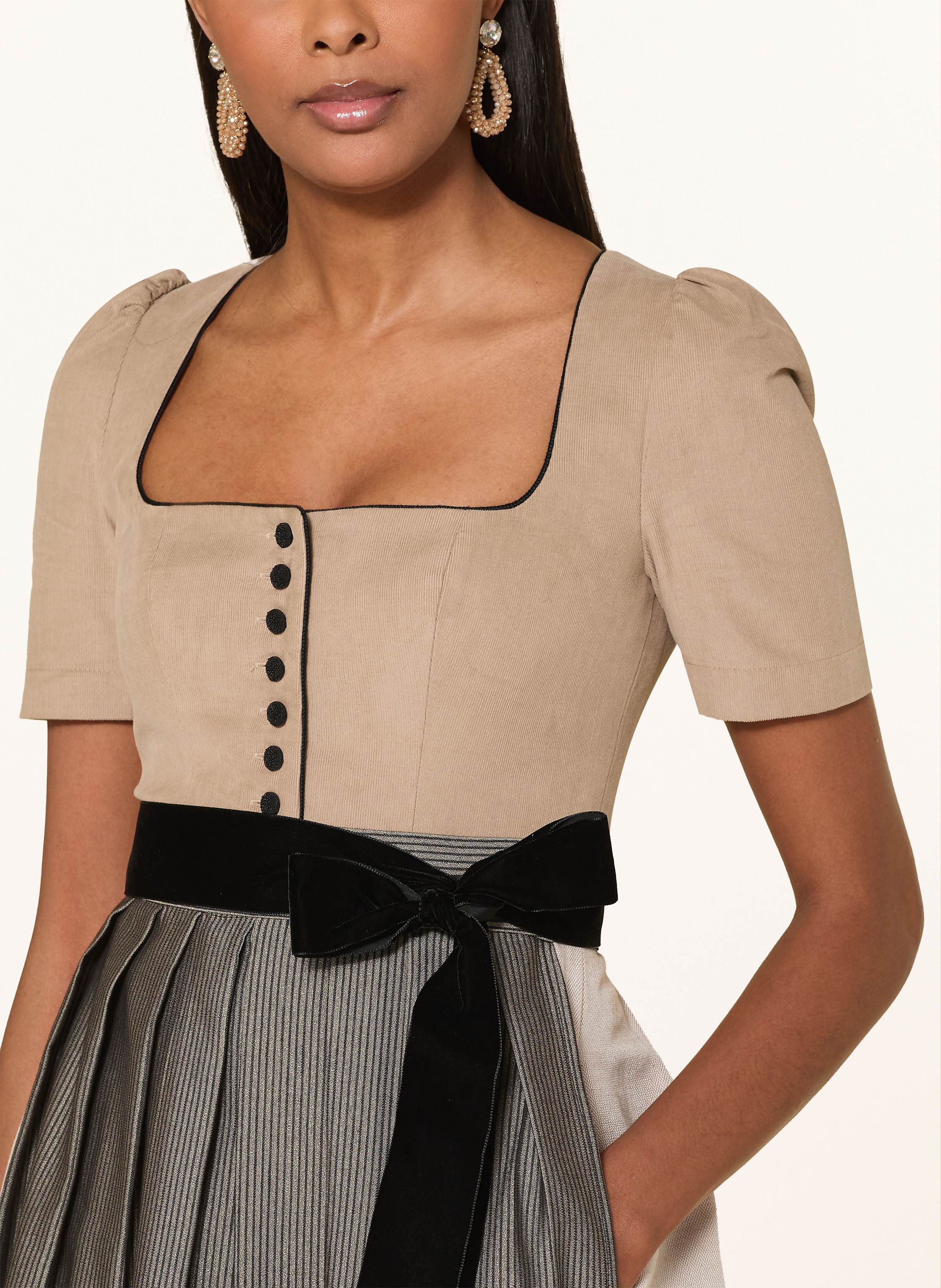Thumbnail - Alpenherz Corddirndl Viola beige