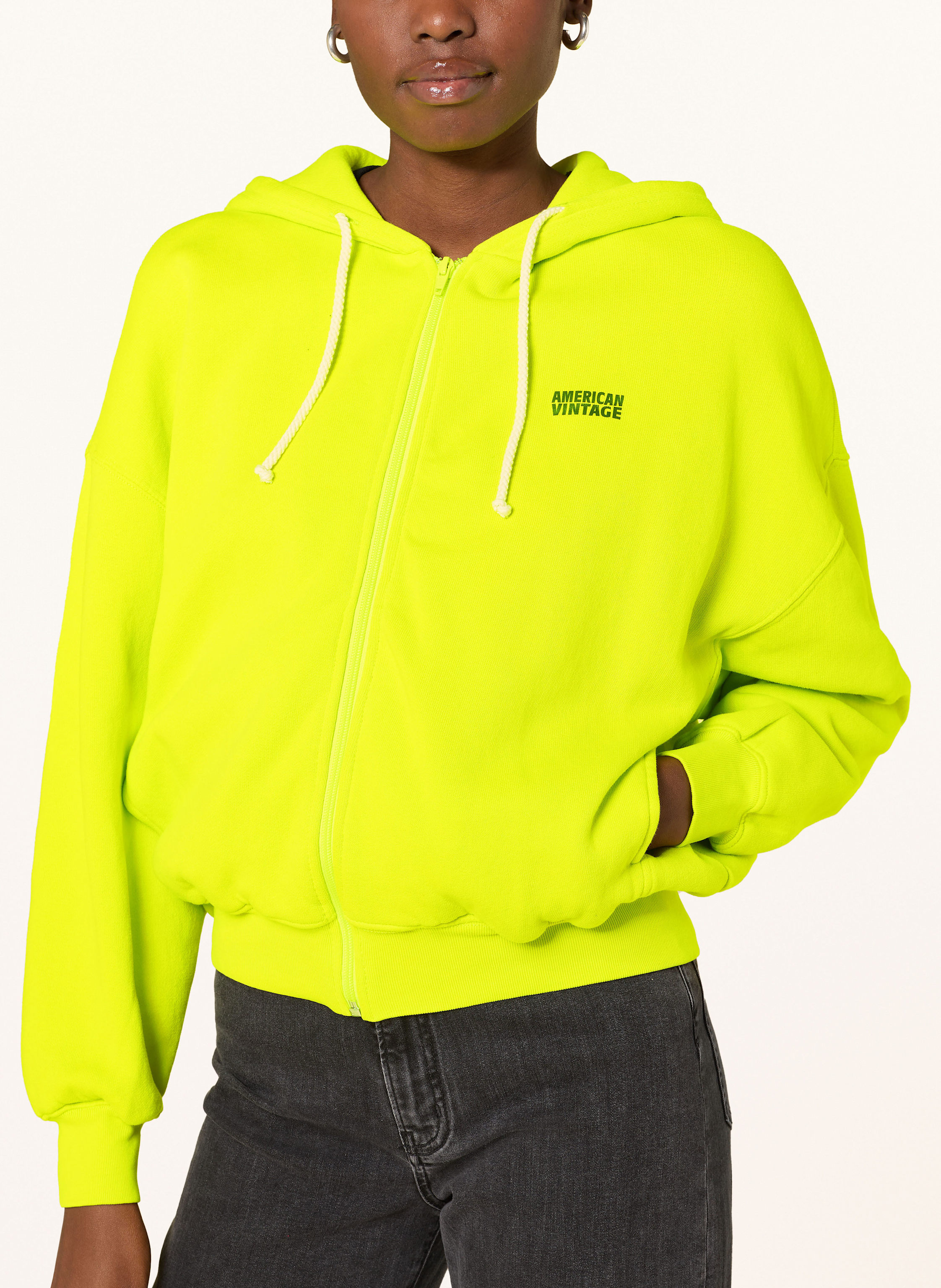 Thumbnail - American Vintage Sweatjacke gelb