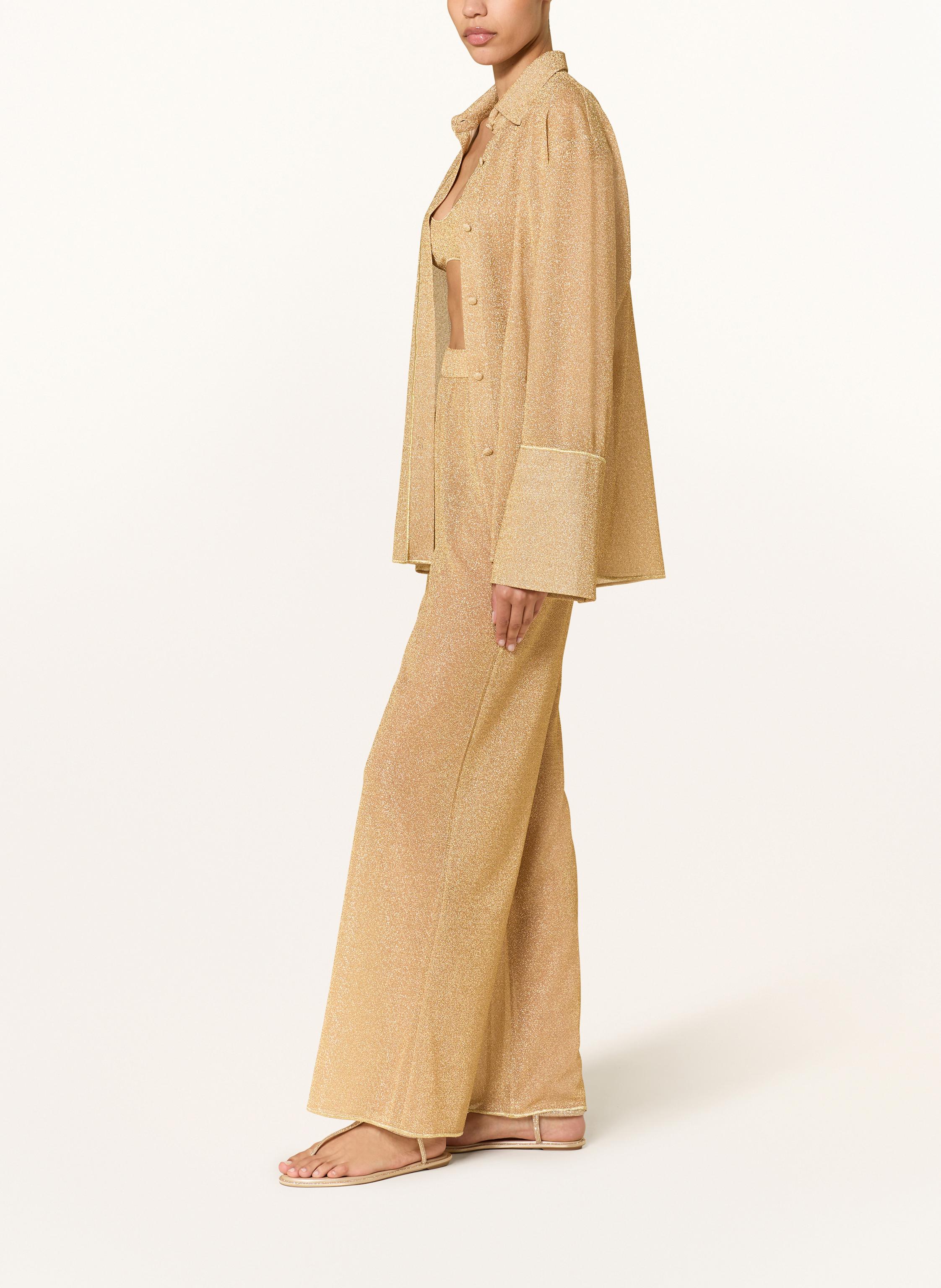 Thumbnail - Oséree Marlenehose Lumiere Mit Glitzergarn gold