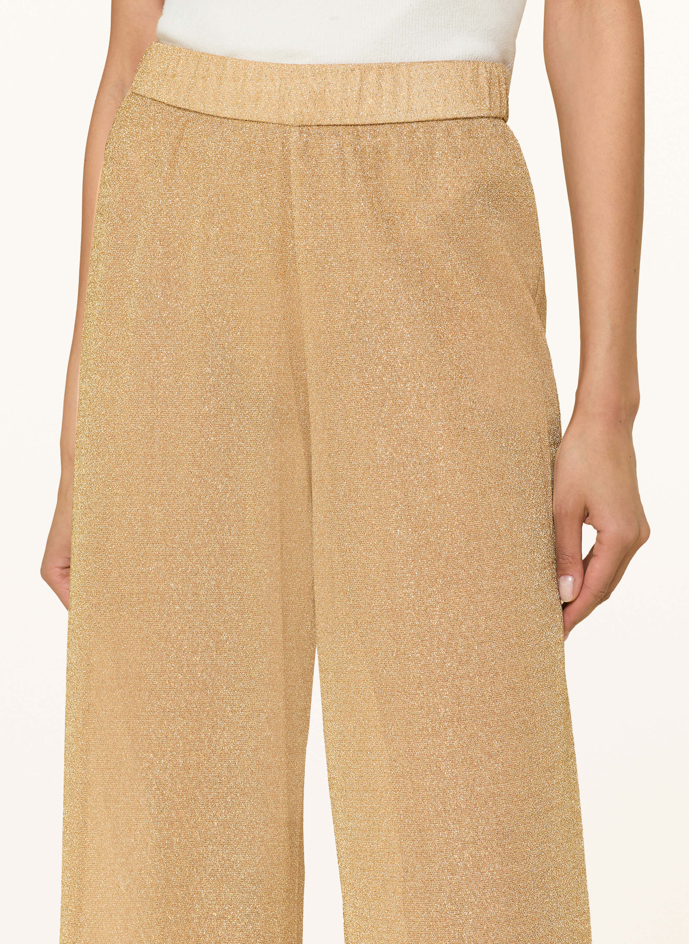 Thumbnail - Oséree Marlenehose Lumiere Mit Glitzergarn gold