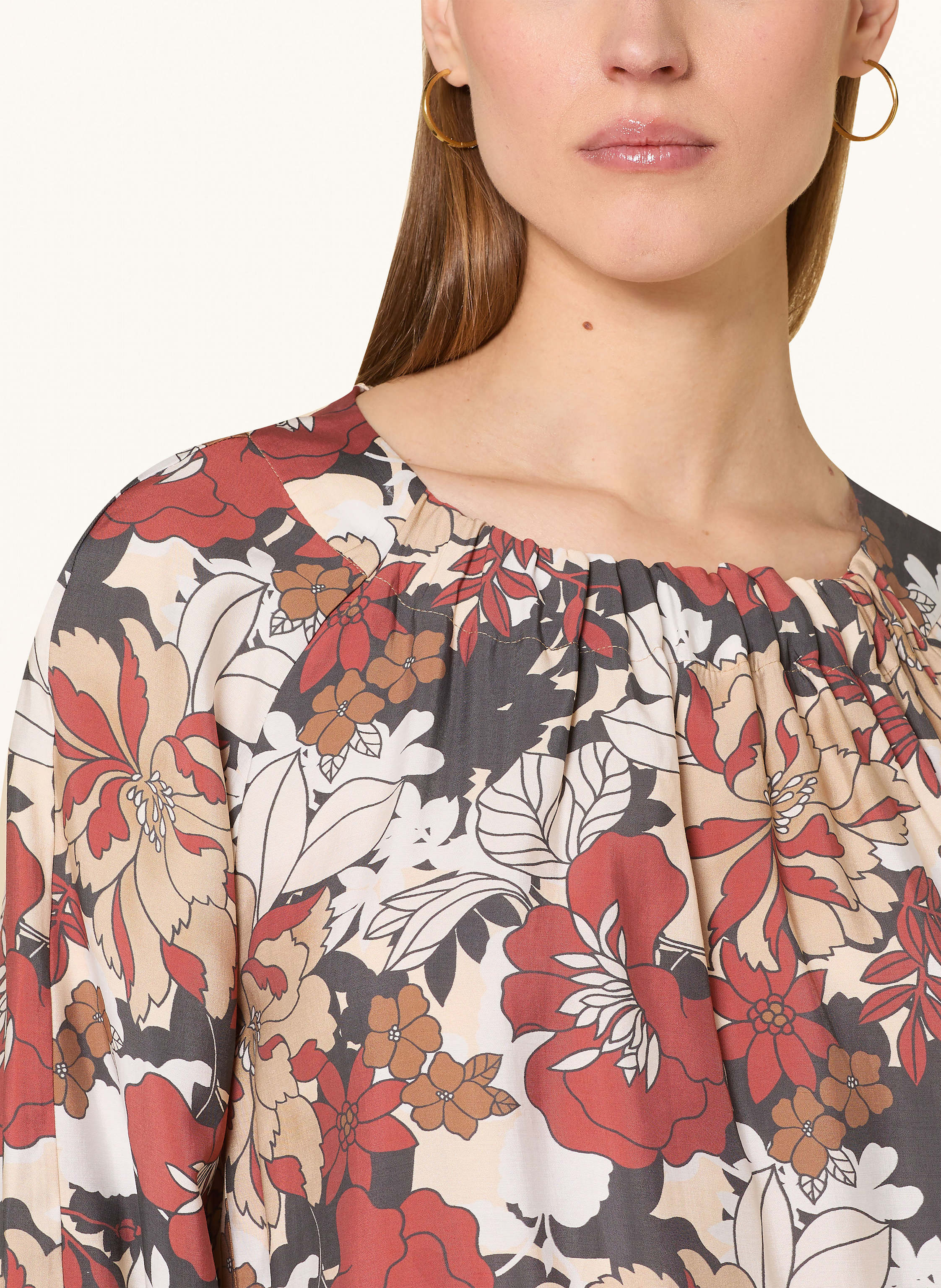 Thumbnail - More Kleid Mit 3/4-Arm braun