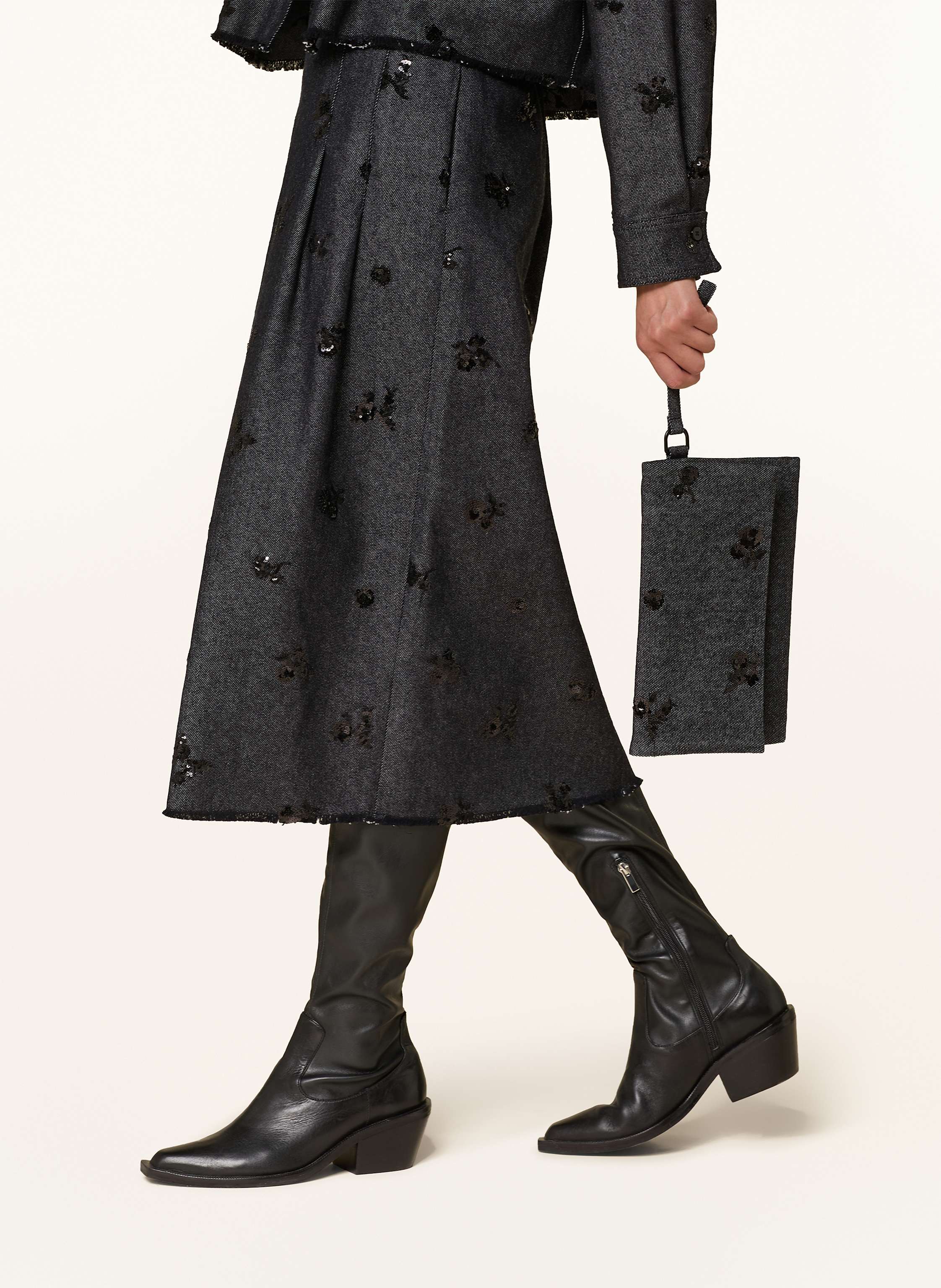 Thumbnail - Luisa Cerano Clutch Mit Pailletten blau