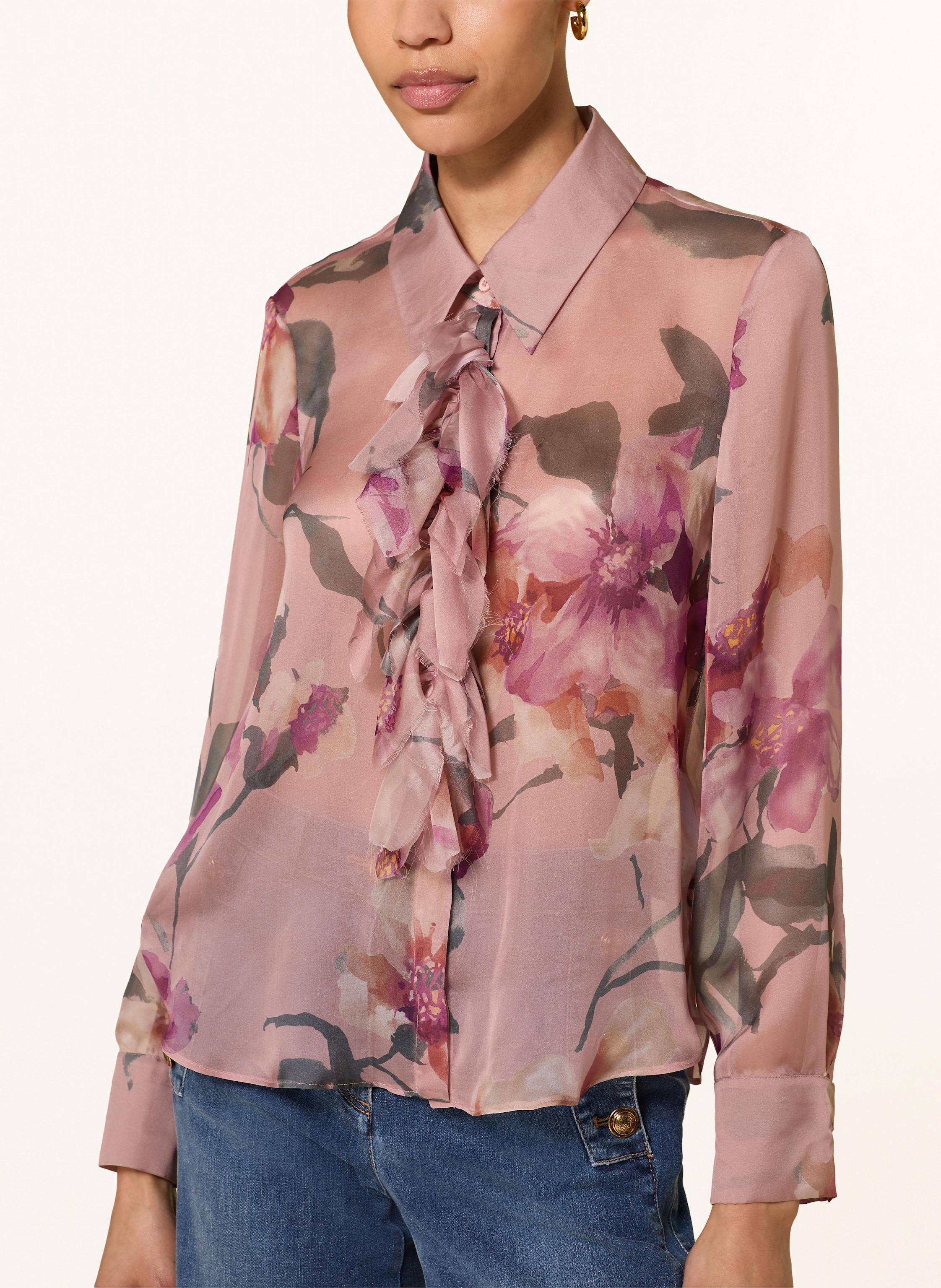 Thumbnail - Luisa Cerano Hemdbluse Aus Seide Mit Rüschen rosa