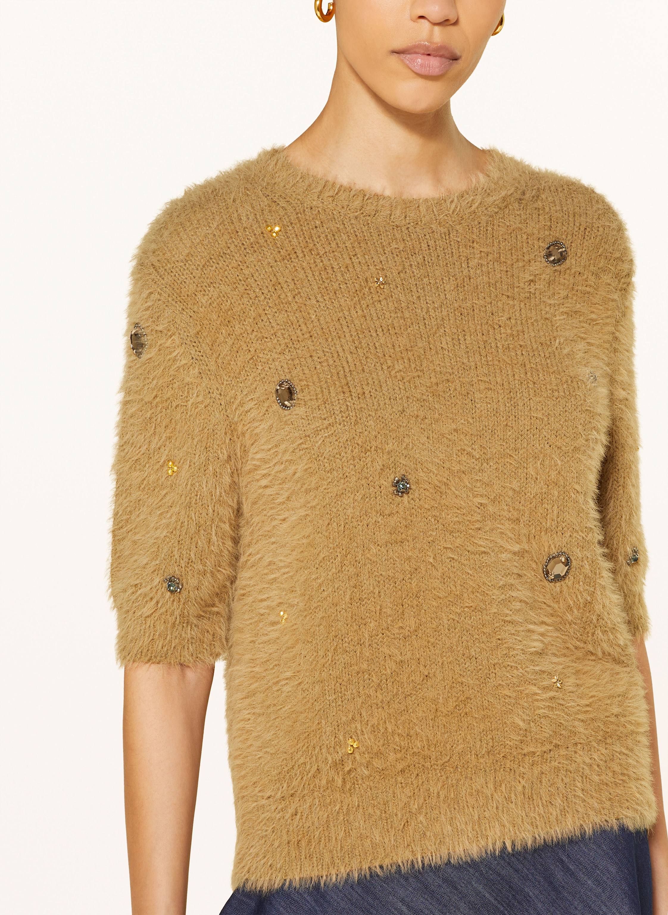 Thumbnail - Luisa Cerano Strickshirt Mit Schmucksteinen gruen