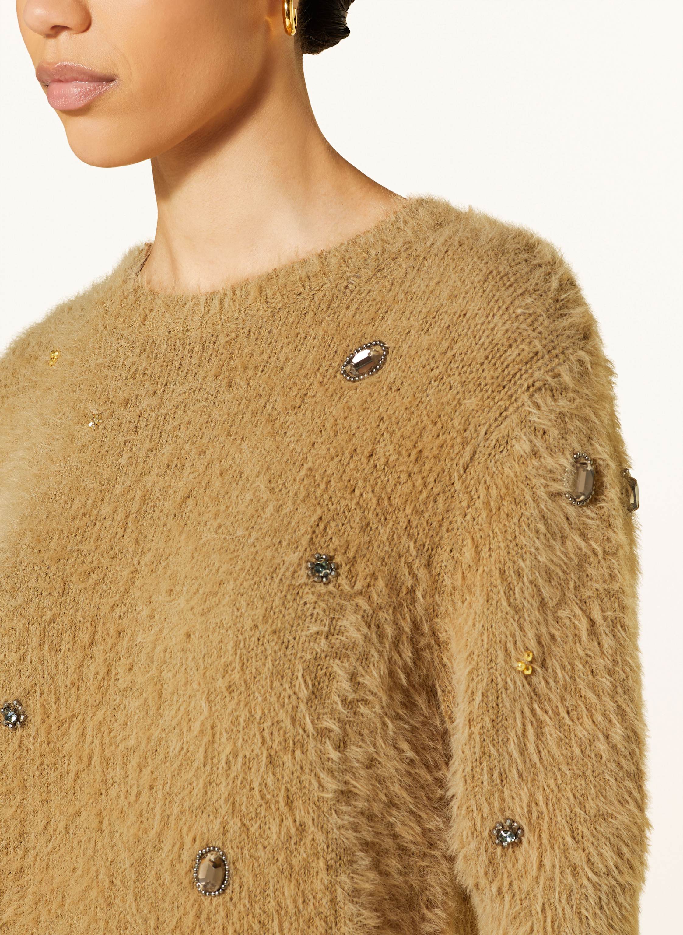 Thumbnail - Luisa Cerano Strickshirt Mit Schmucksteinen gruen