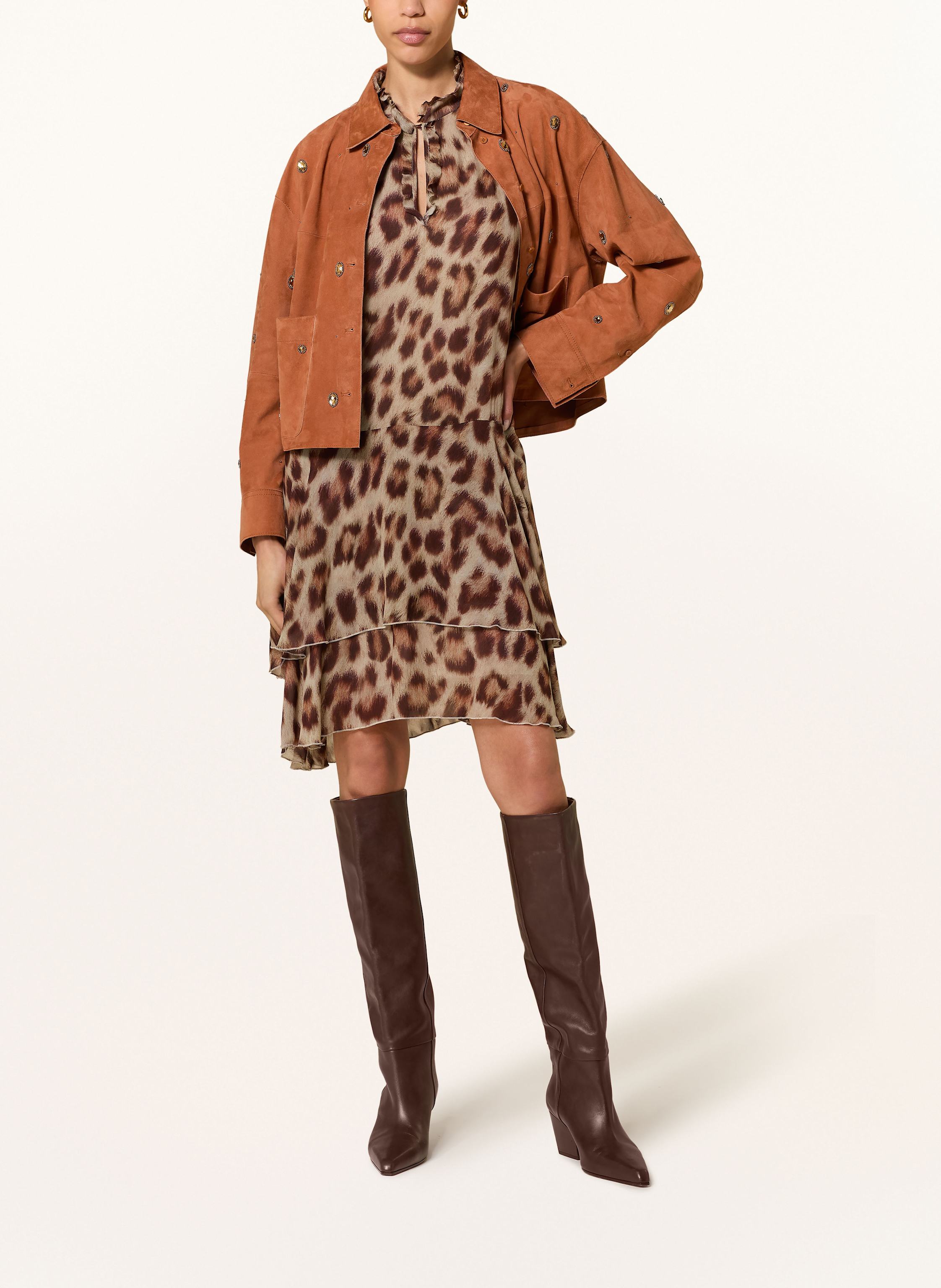 Thumbnail - Luisa Cerano Kleid Mit Volants beige