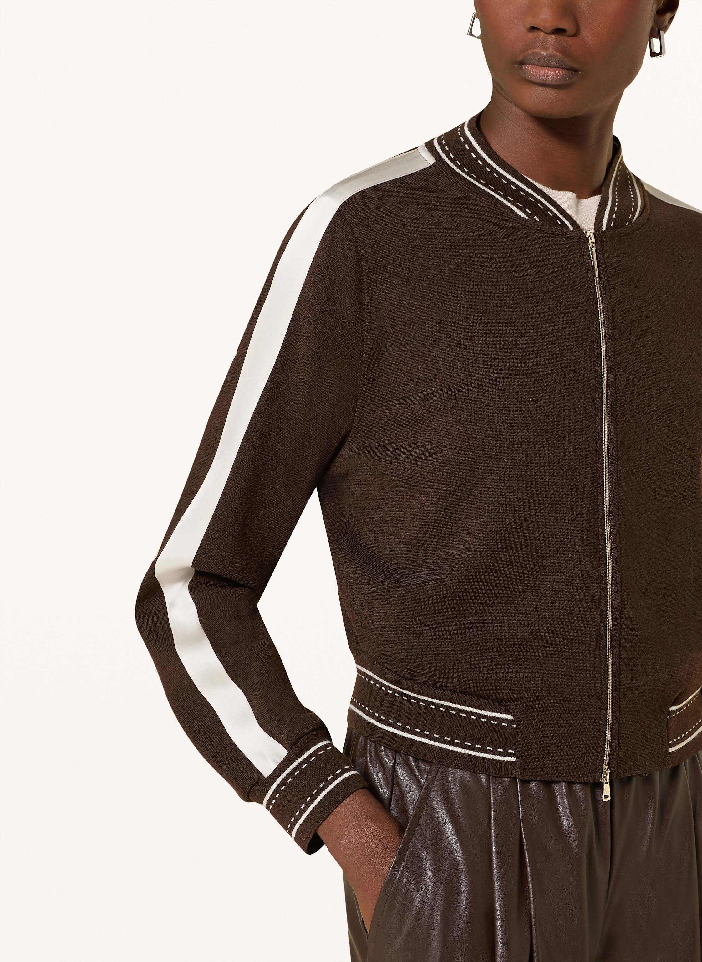 Thumbnail - Marc Cain Blouson Mit Galonstreifen braun