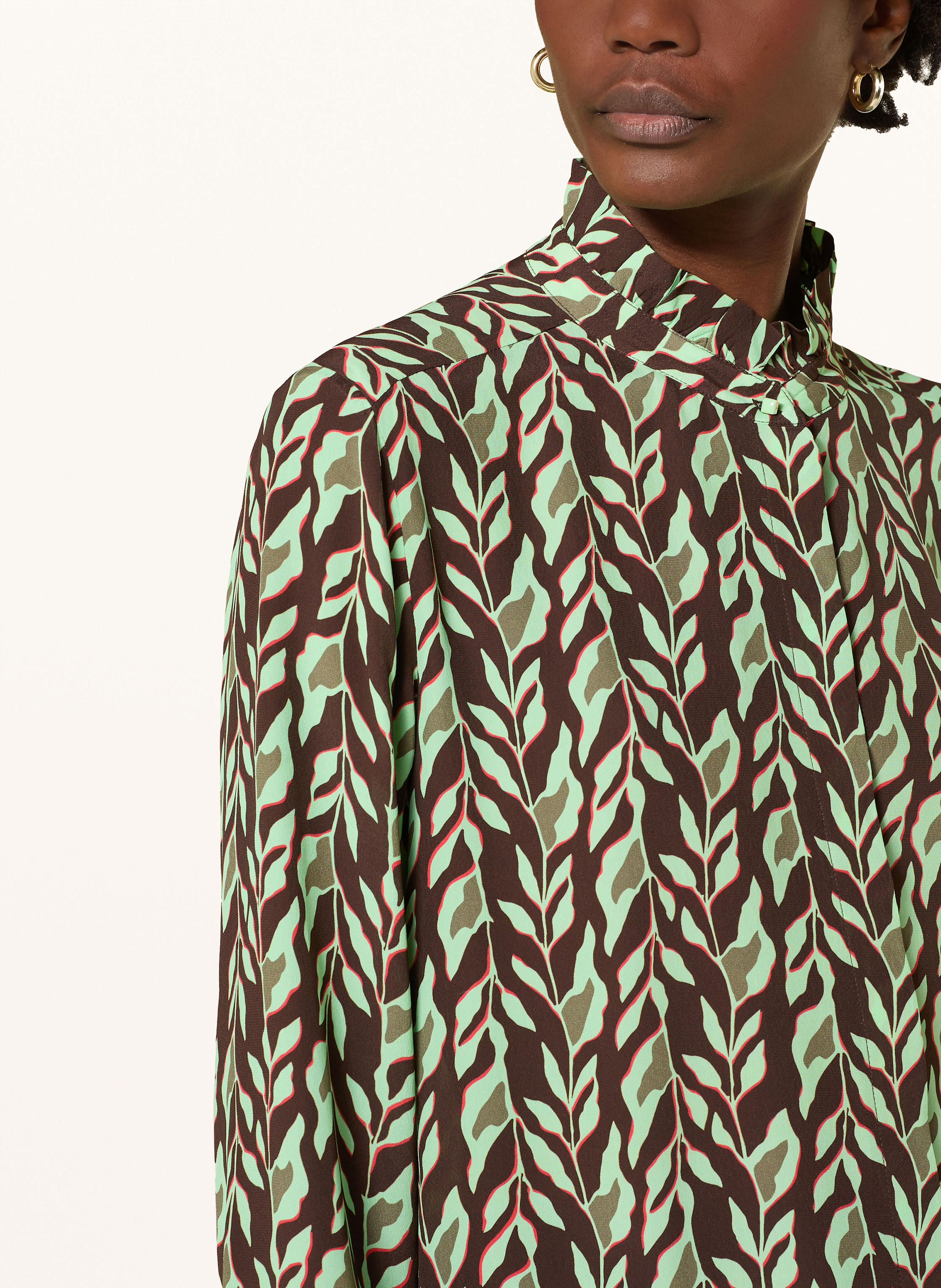 Thumbnail - Marc Cain Bluse Mit Rüschen braun