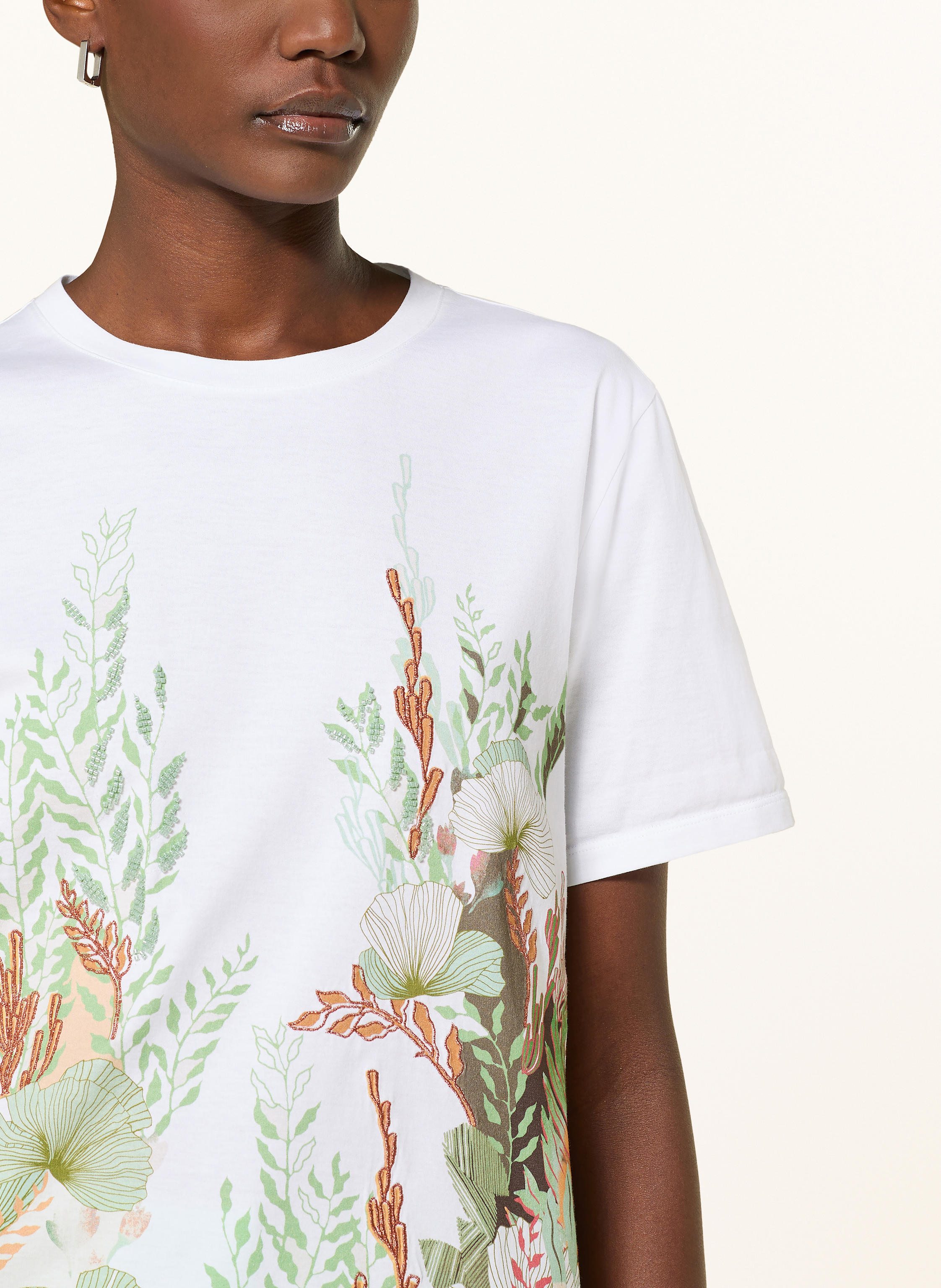 Thumbnail - Marc Cain T-Shirt Mit Pailletten weiss