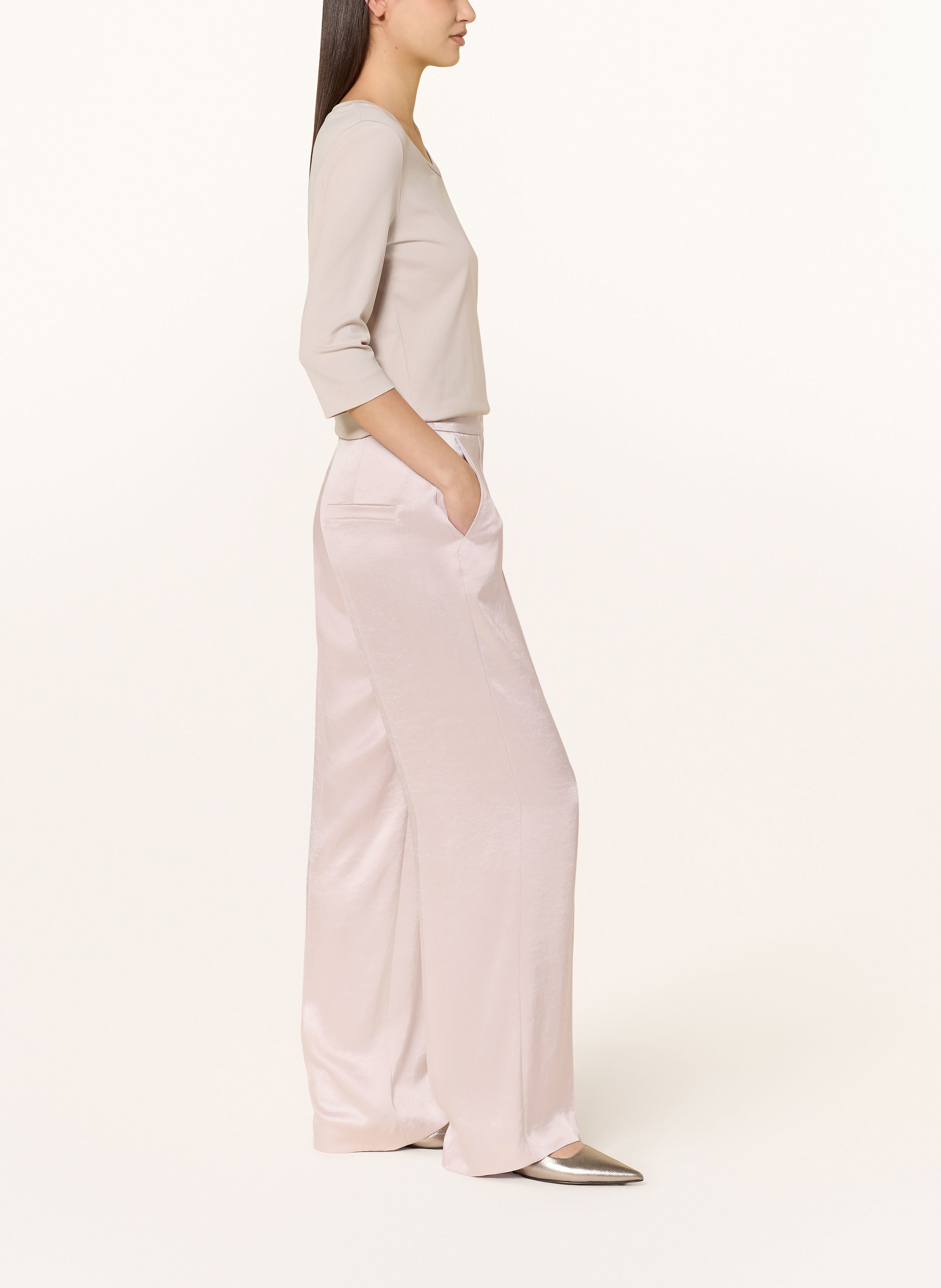 Thumbnail - Marc Cain Marlenehose Wukari Aus Satin beige