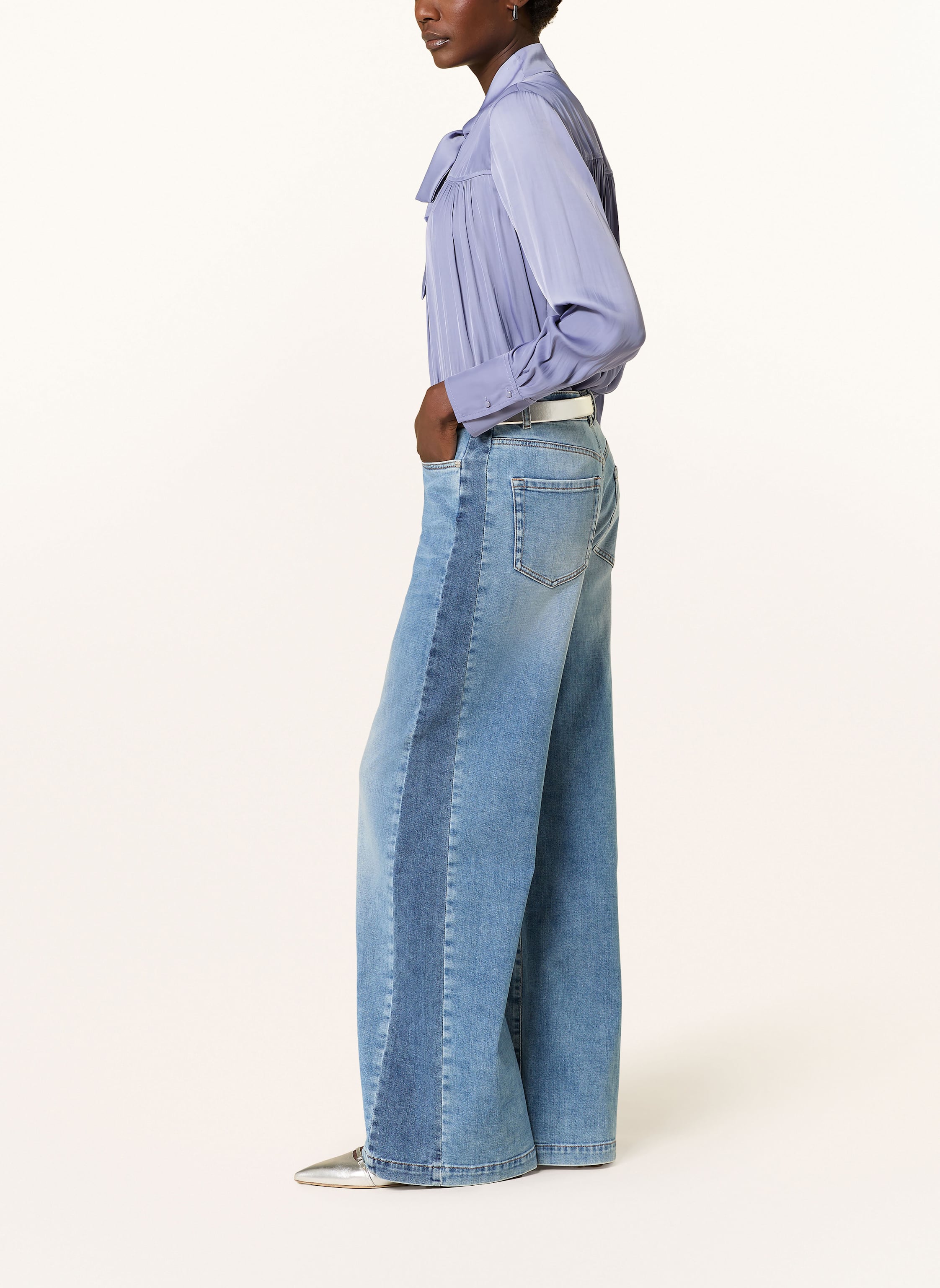 Thumbnail - Marc Cain Wide Leg Jeans Warri blau