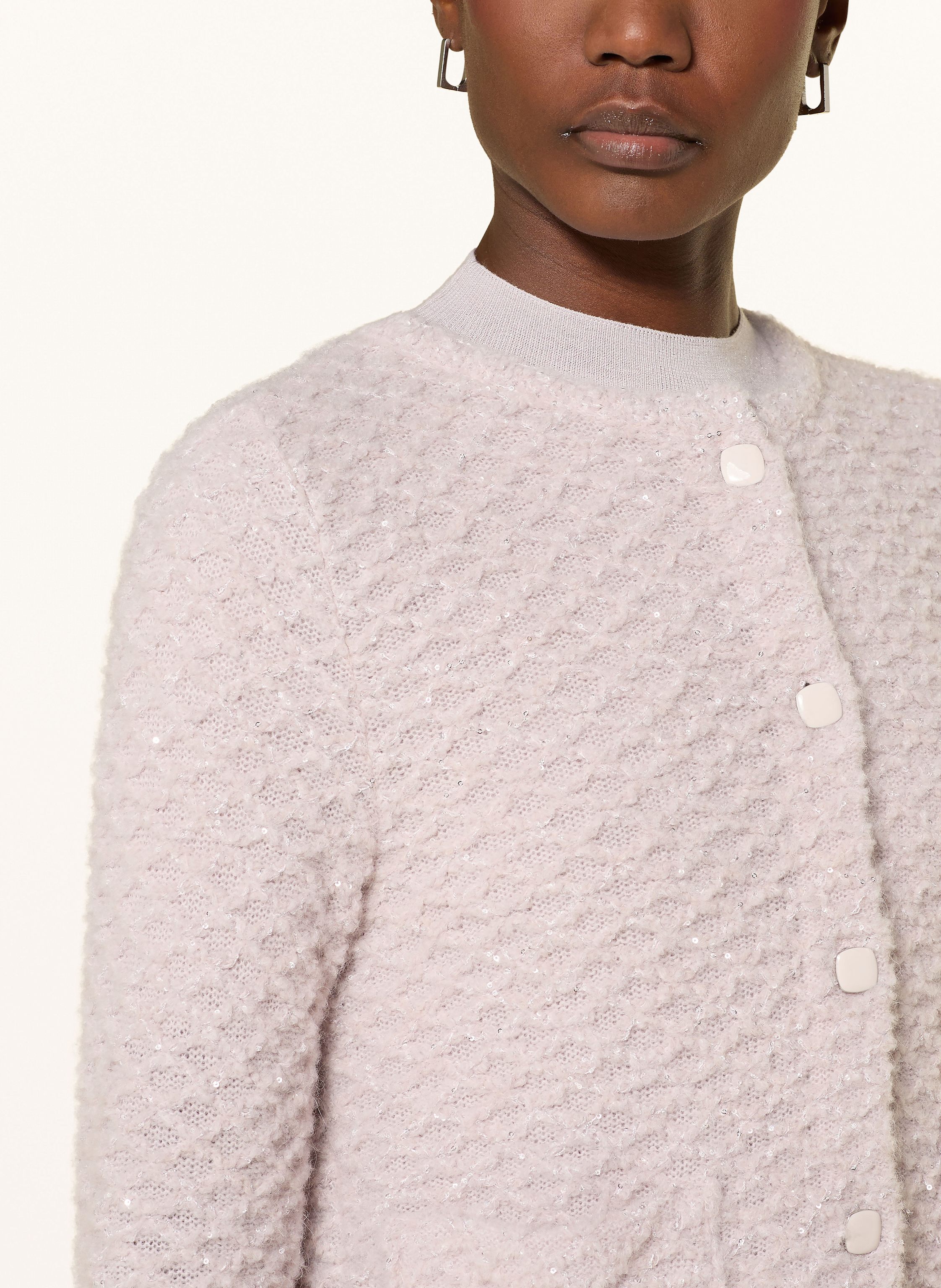 Thumbnail - Marc Cain Strickjacke Mit Pailletten beige