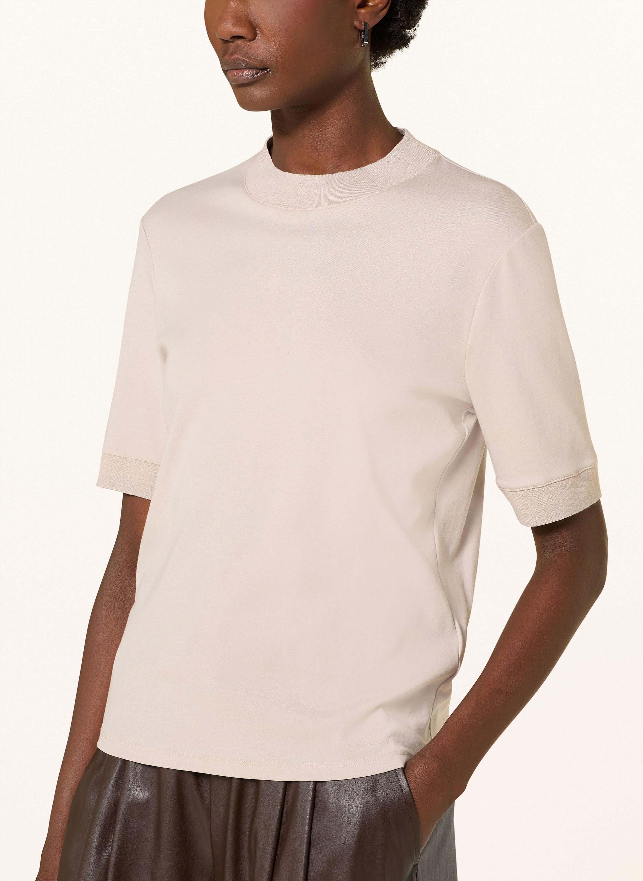 Thumbnail - Marc Cain T-Shirt Mit Glitzergarn beige