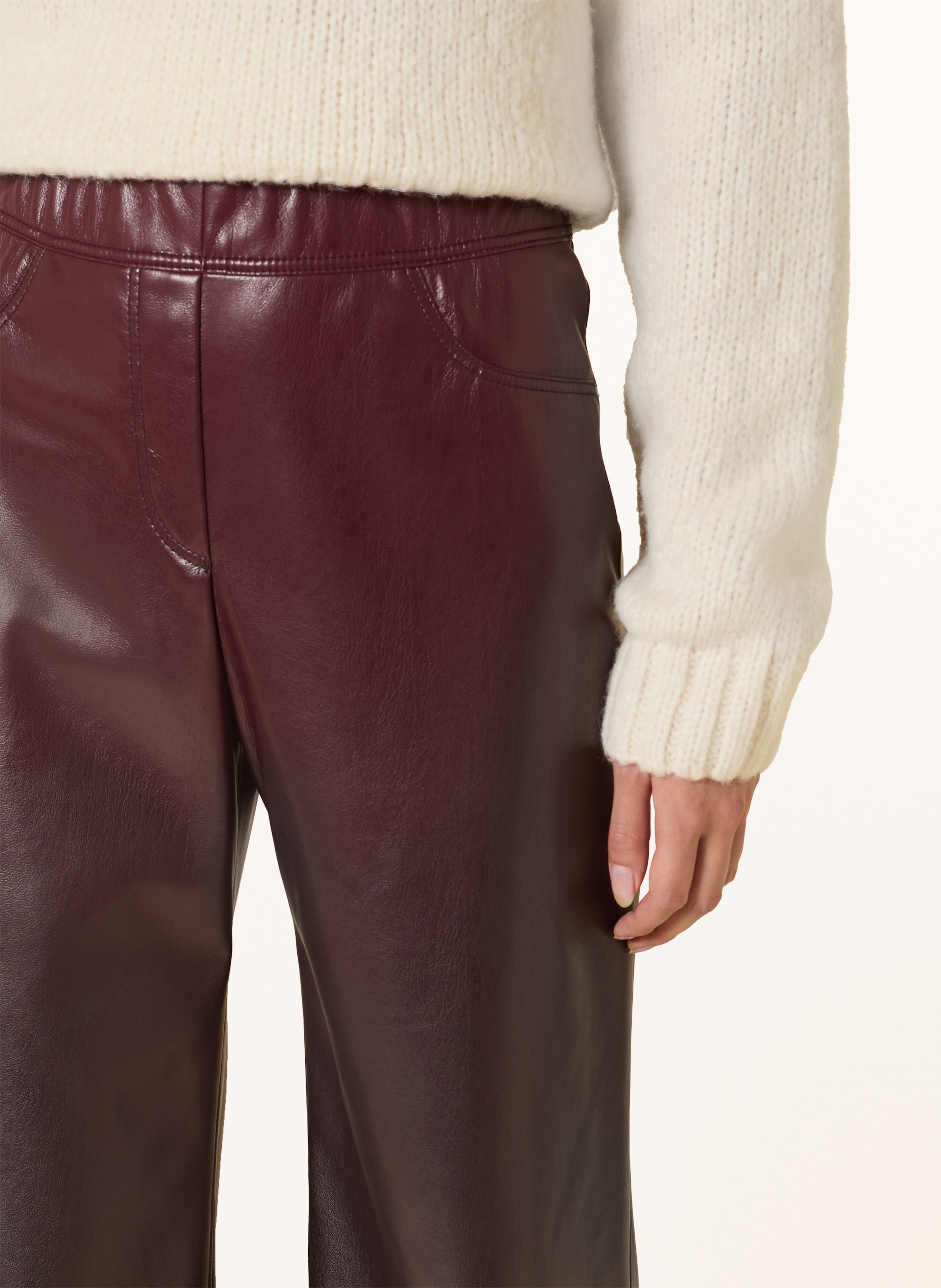 Thumbnail - Marc Cain Marlenehose Welkom In Lederoptik rot