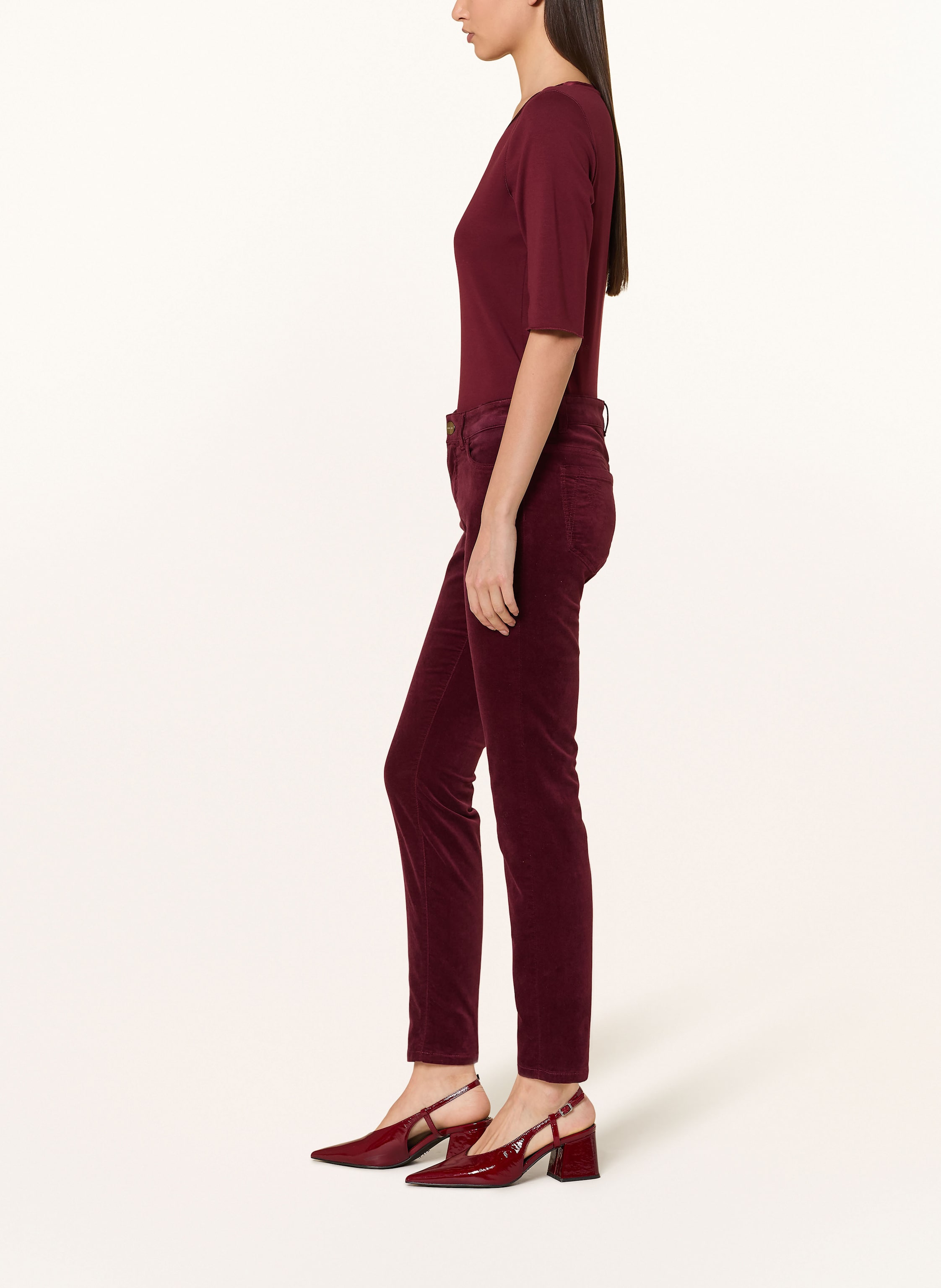 Thumbnail - Marc Cain Samthose Silvi Mit Schmucksteinen rot