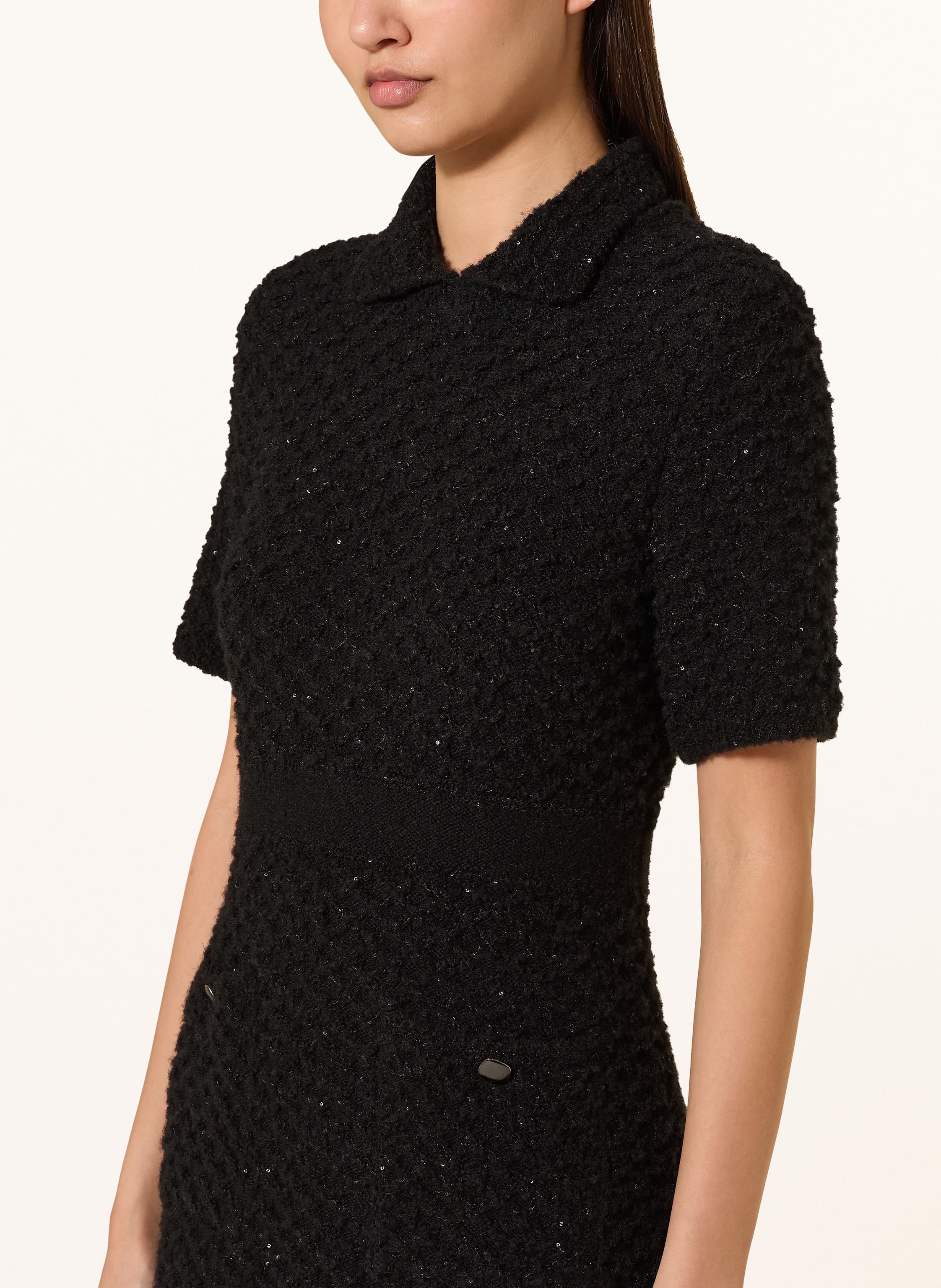 Thumbnail - Marc Cain Strickkleid Mit Pailletten schwarz