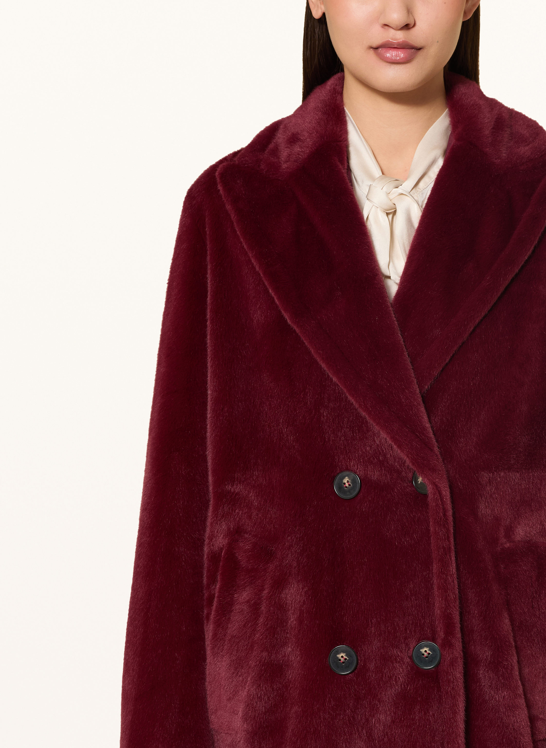 Thumbnail - Marc Cain Kunstfell-Mantel rot