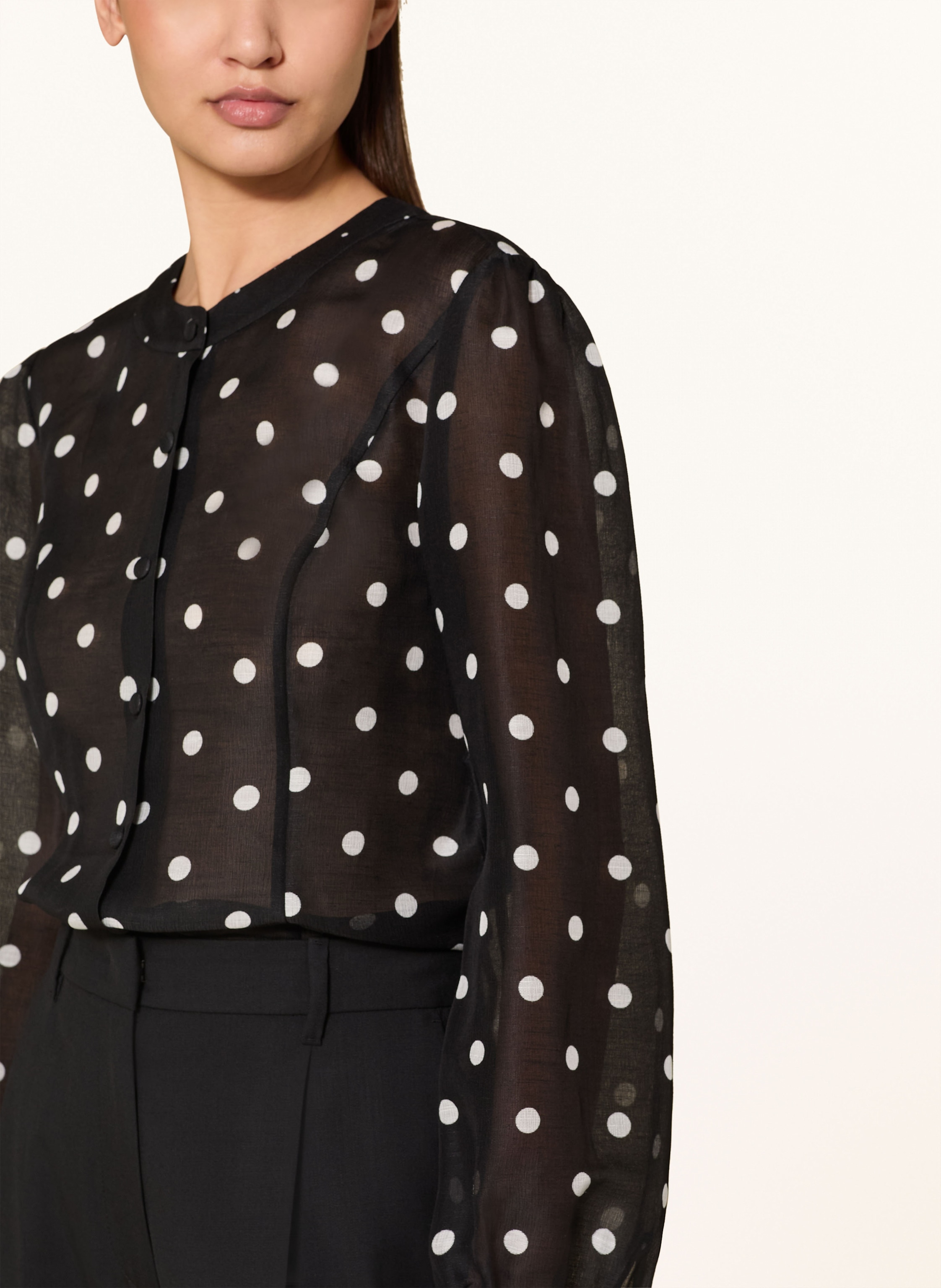 Thumbnail - Marc Cain Bluse Mit Leinen Und Seide schwarz